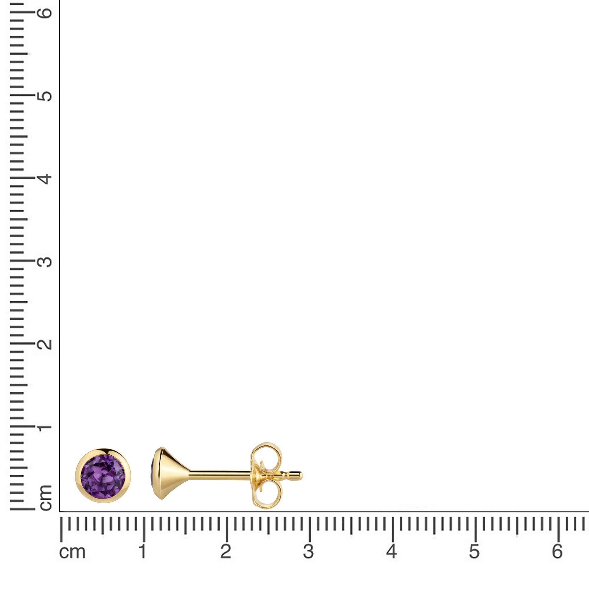 Vivance Paar Ohrstecker »585/- Gelbgold Amethyst«