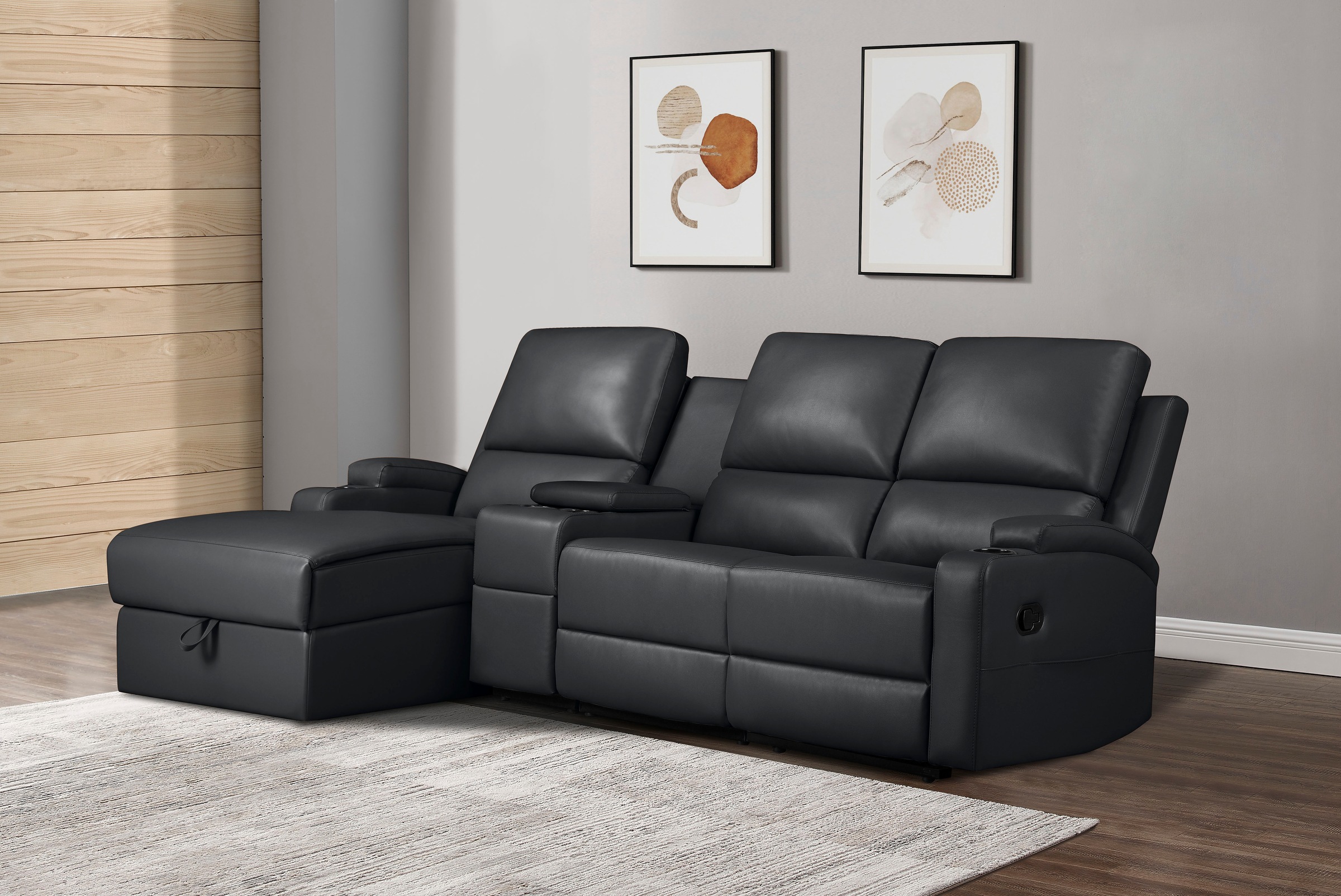 Home affaire Ecksofa »NAPORI Multimediasofa, 3er Kinosessel XXL, L-Form, 3 günstig online kaufen