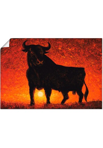 Artland Wandbild »Andalusischer Stier«, Wildtiere, (1 St.), als Alubild, Leinwandbild,... kaufen