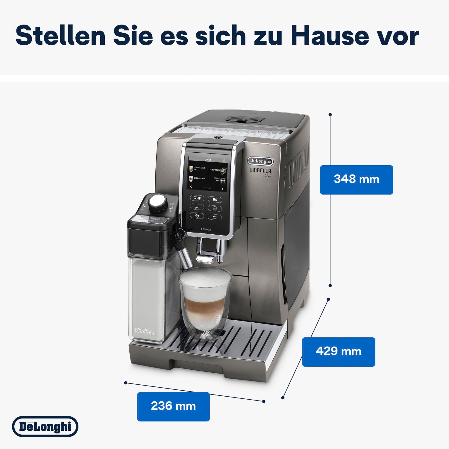 De'Longhi Kaffeevollautomat »Dinamica Plus ECAM 370.95.T«