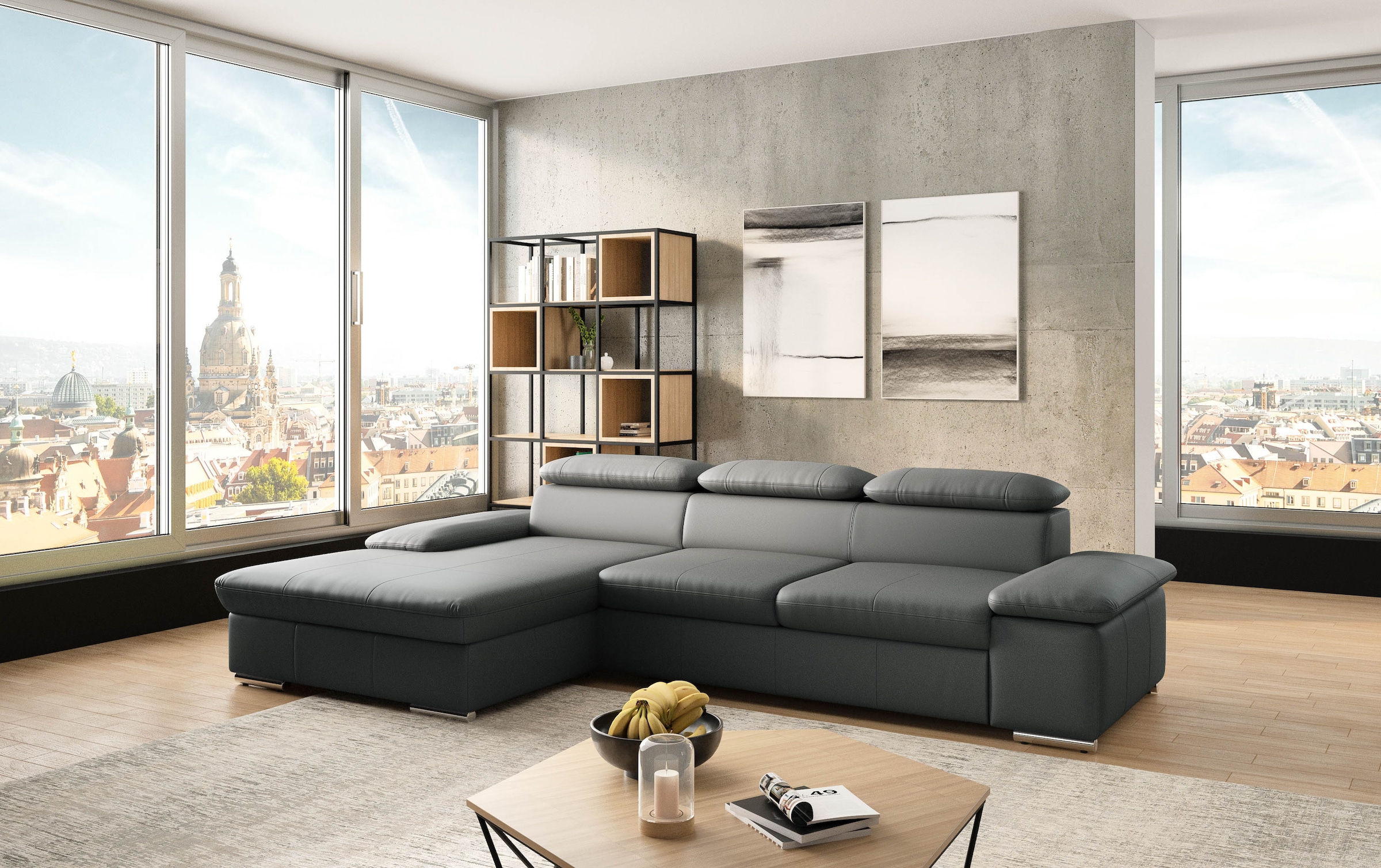 sit&more Ecksofa »Valantine L-Form«, inkl. Kopf- und Armteilverstellung, wa günstig online kaufen