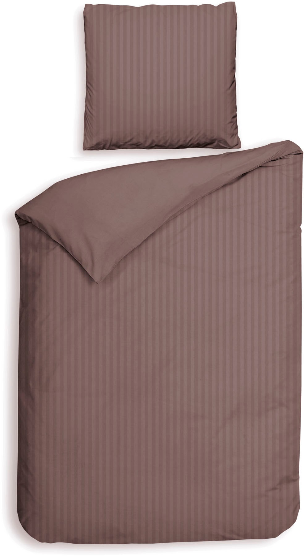 Heckett & Lane Bettwäsche »Banda« 2 tlg. hochwertiges Mako-Satin, Streifen Satin, Bettwäsche ab 135x200 cm.