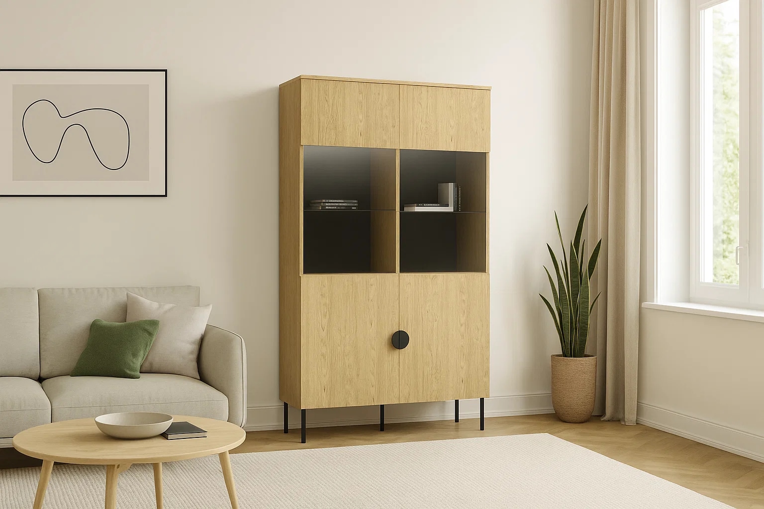 Home affaire Vitrine »BELLOT Vitrineschrank mit 2 Türen, verglast, mit viel günstig online kaufen