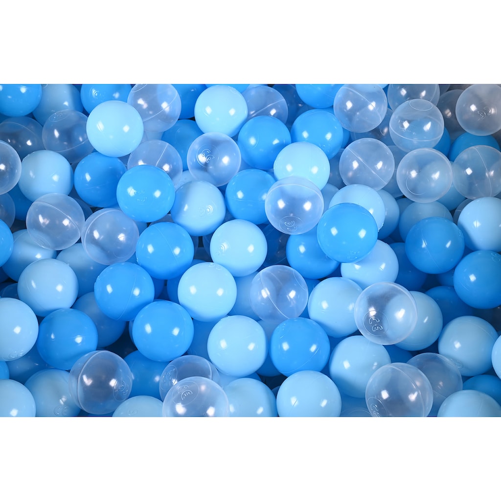 Knorrtoys® Bällebad »Soft, Grey White Dots«, mit 300 Bällen soft Blue/Blue/transparent; Made in Europe