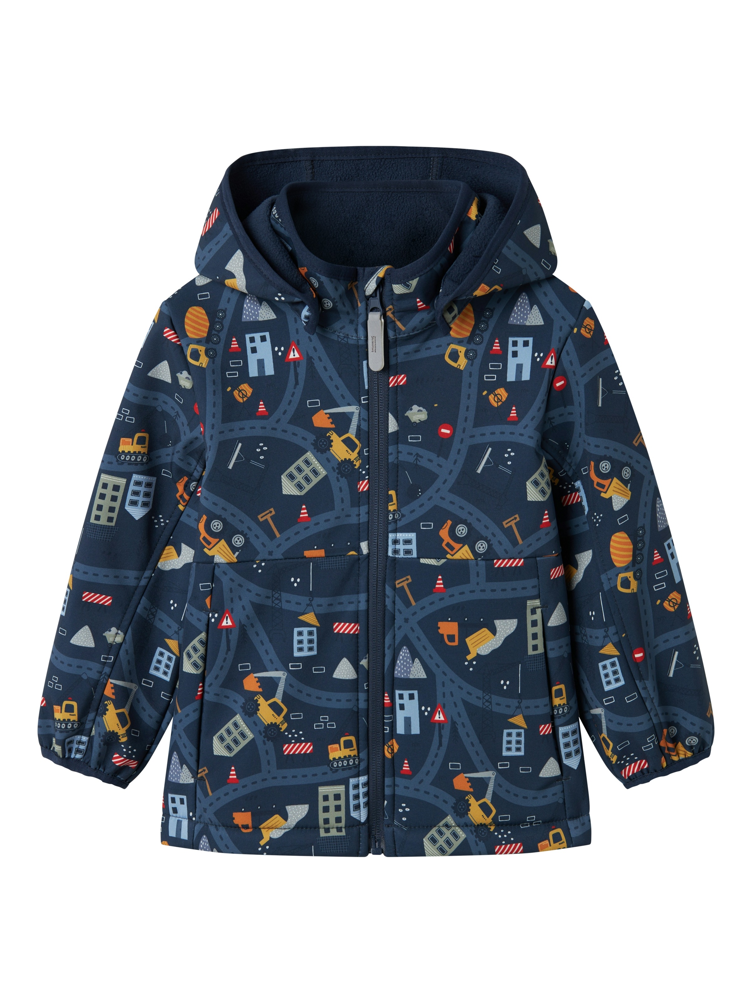 Name It Softshelljacke »NMMMALTA05 SOFTSHELL JACKET AOP FO« mit Kapuze Materialmix, wasserdicht, winddicht, atmungsaktiv