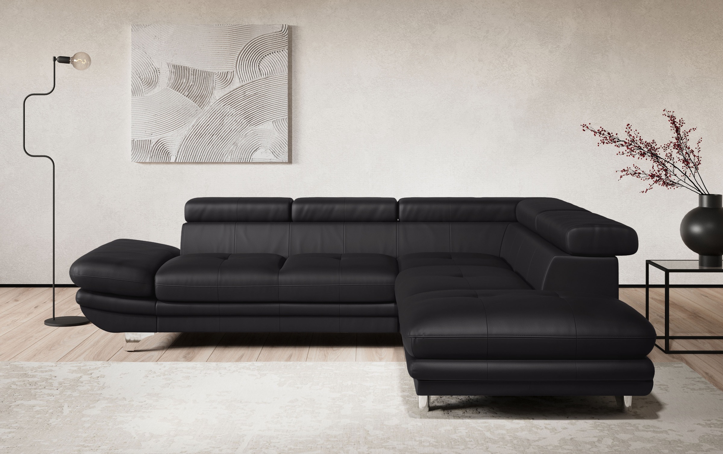 COTTA Ecksofa »Enterprise L-Form«, mit Arm- & Kopfteilverstellung, wahlweis günstig online kaufen