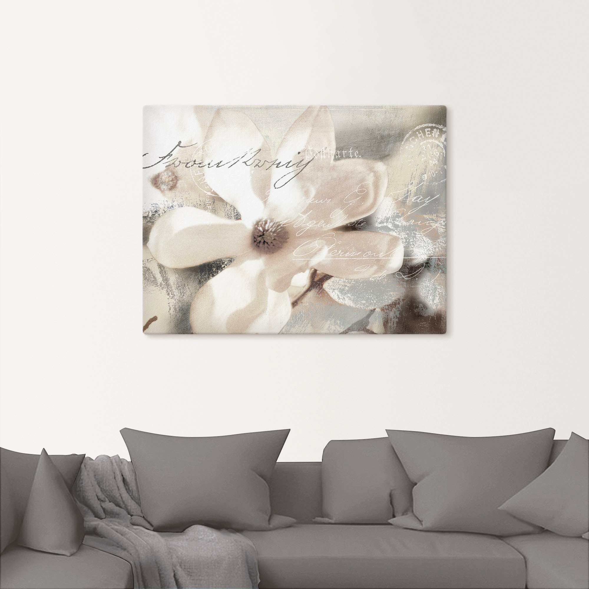 Artland Wandbild »Magnolie_Detail« Blumenbilder 1 Stk. tlg. als Alubild, Le günstig online kaufen