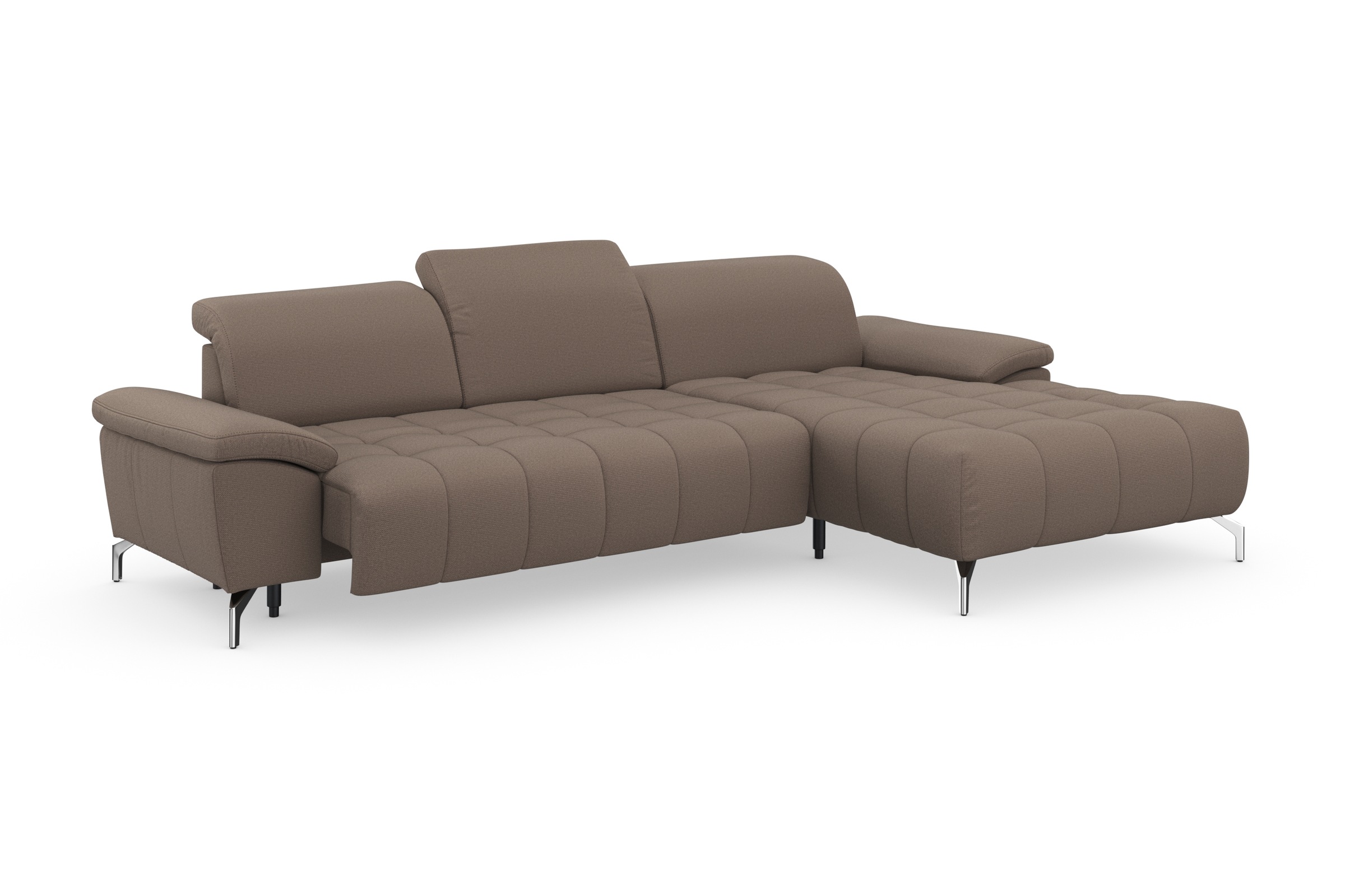 sit&more Ecksofa »Cool L-Form«, wahlweise mit Kopfteilverstellung und Vorziehsitz, motorisch