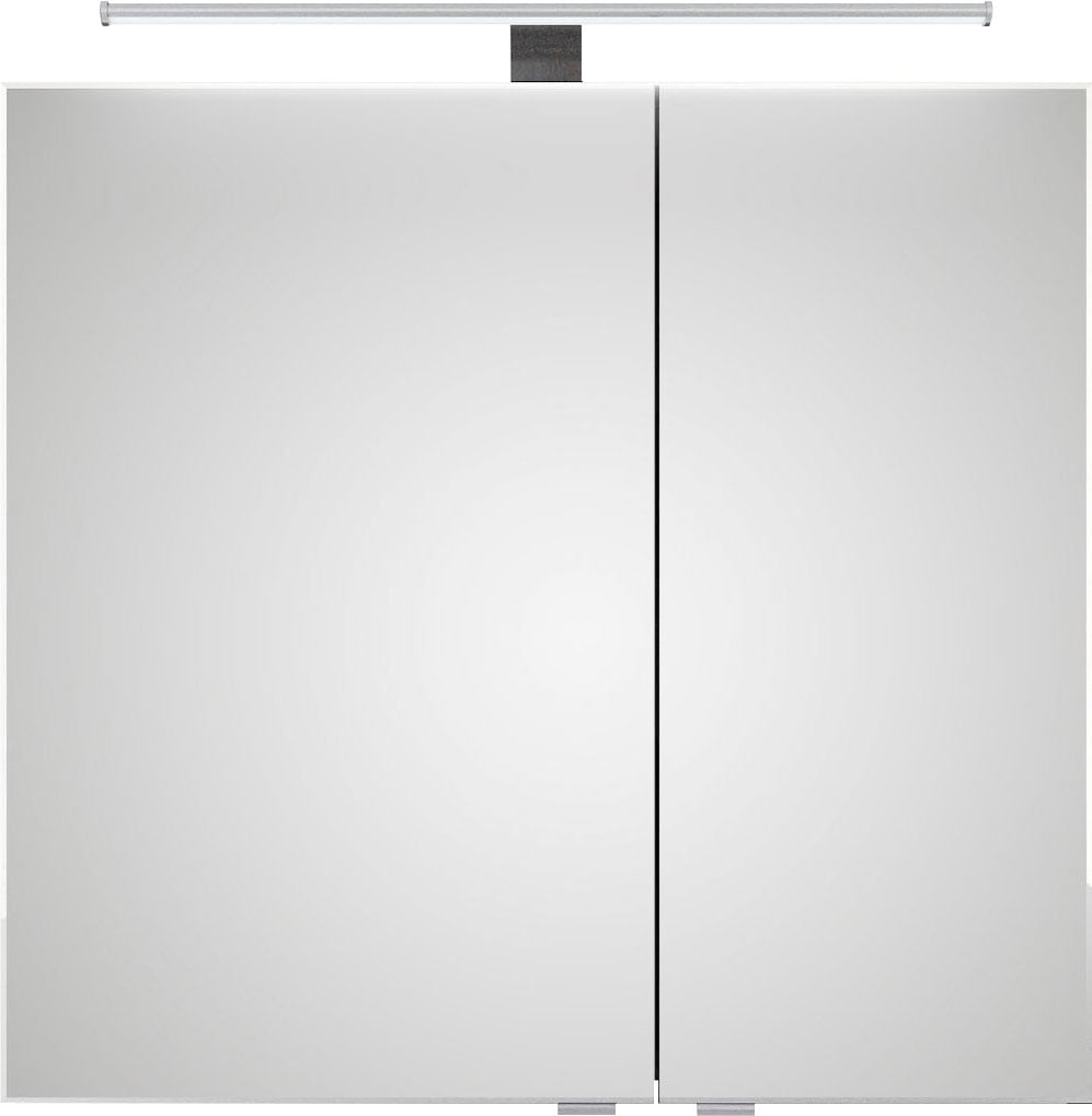 Saphir Badmöbel-Set »6005 Sprint 3-teilig, Keramik-Waschtisch mit LED-Spiegelschrank«, (4 St.), Midischrank, inkl. Türdämpfer, 3 Türen, 4 Schubladen, Bad-Set