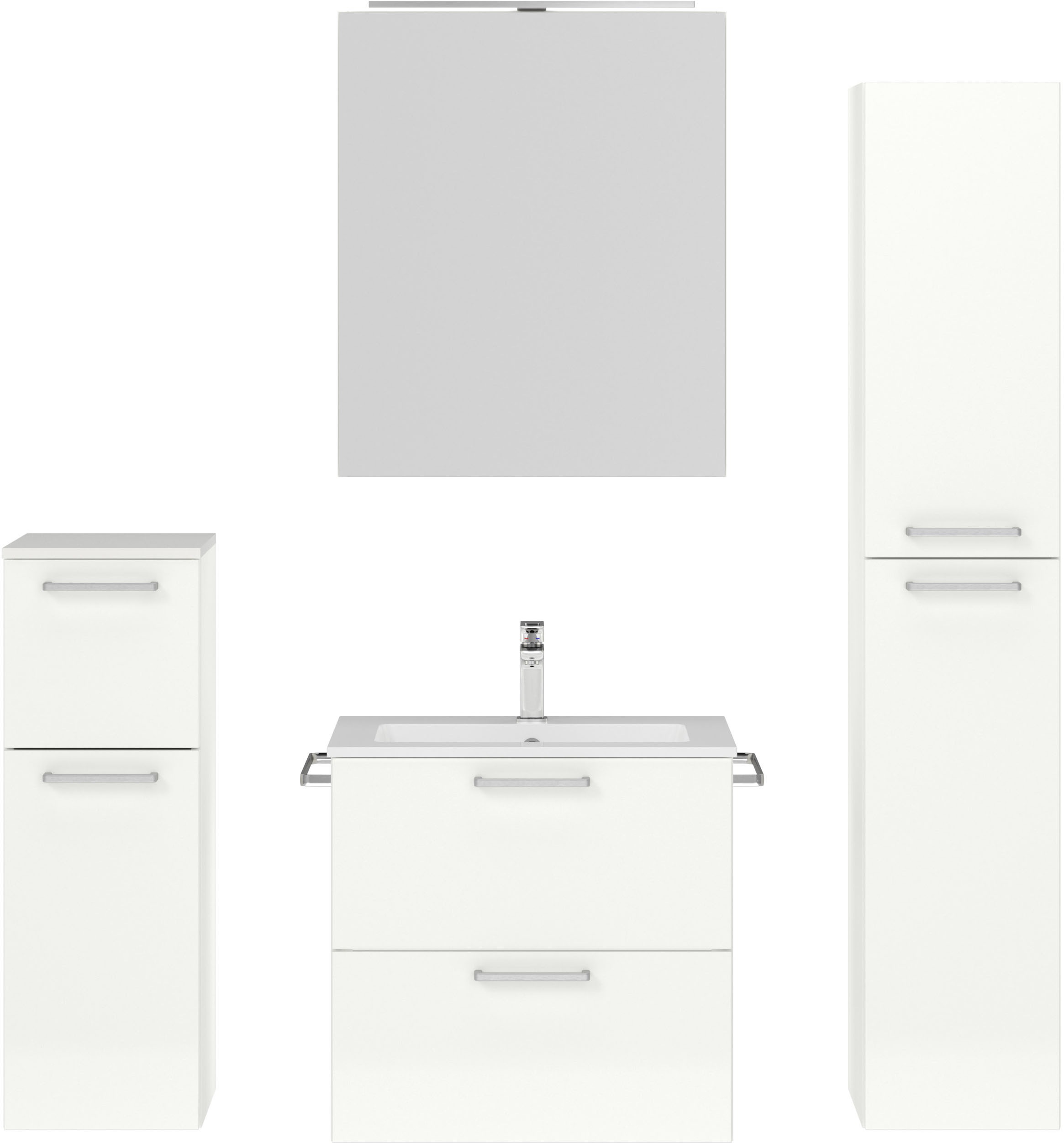 nobilia® Badmöbel-Set »Tolvina« vormontiert, mit Soft-Close, 4 Stk. tlg. in günstig online kaufen