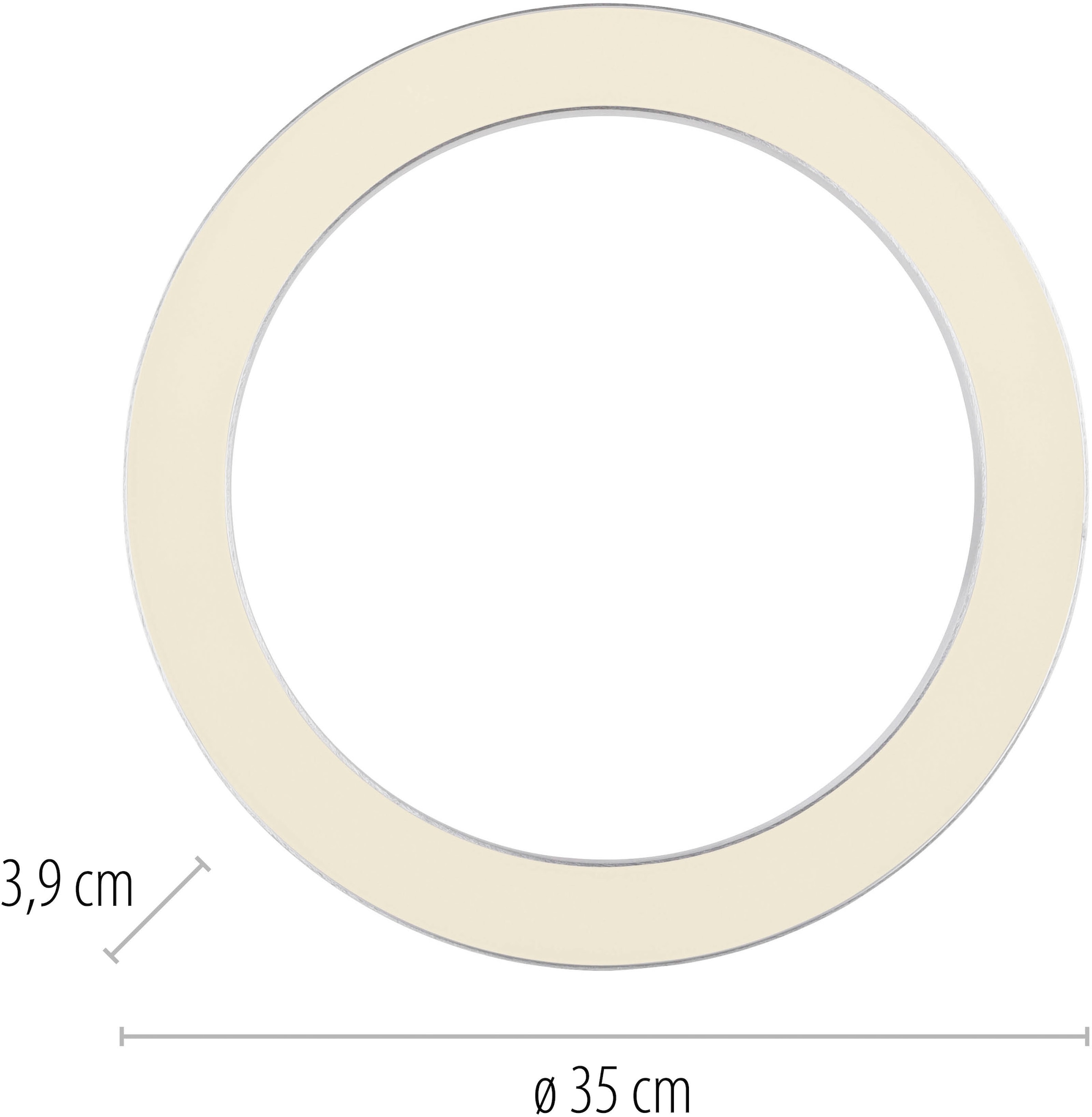 Neuhaus PURE LED Deckenleuchte »PURE Lines Round« LED-Board 1 Stk. warmweiß - kaltweiß Stufenlos dimmbar über Fernbedienung, CCT
