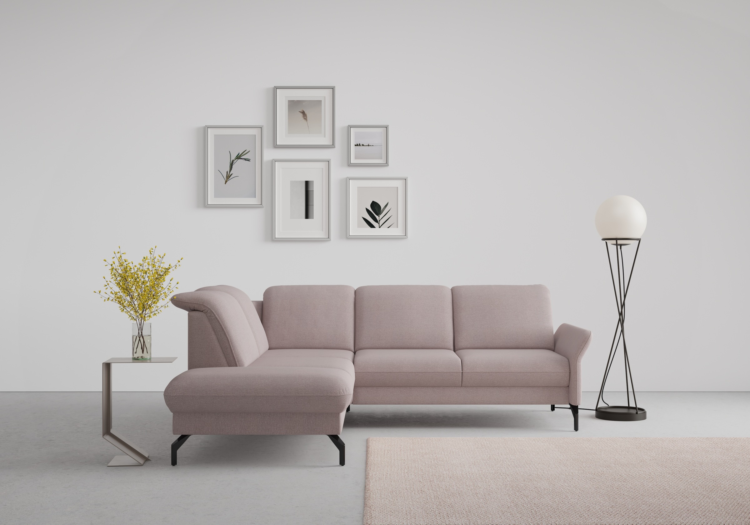 sit&more Ecksofa »Fashion L-Form«, wahlweise mit Kopfteilverstellung und Vorziehsitz, motorisch