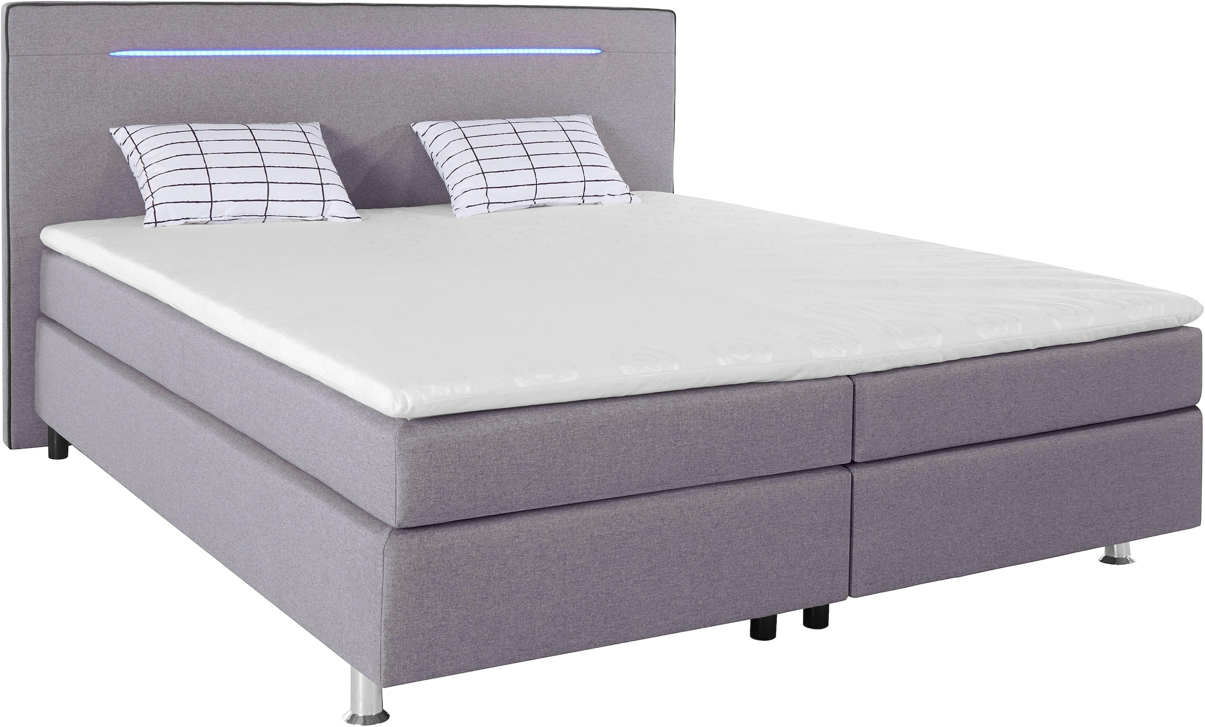 Bild von COLLECTION AB Boxspringbett, inkl. LED-Beleuchtung, Topper und Kissen