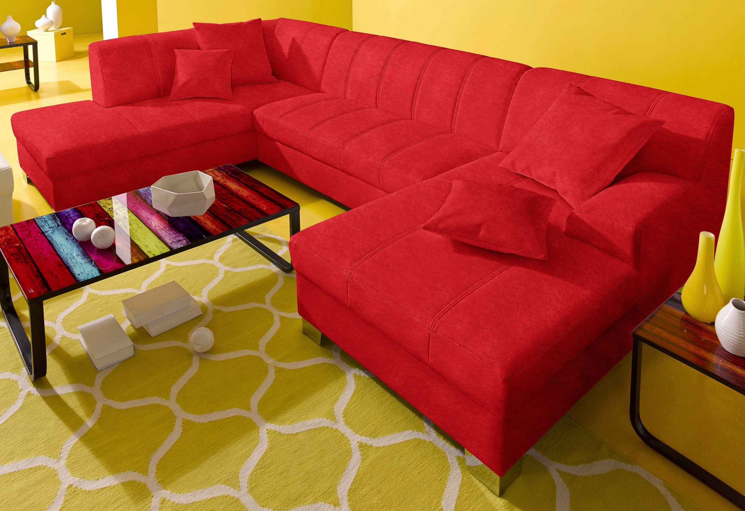 DOMO collection Wohnlandschaft »Turah moderne Steppung, incl. Zierkissen, a günstig online kaufen