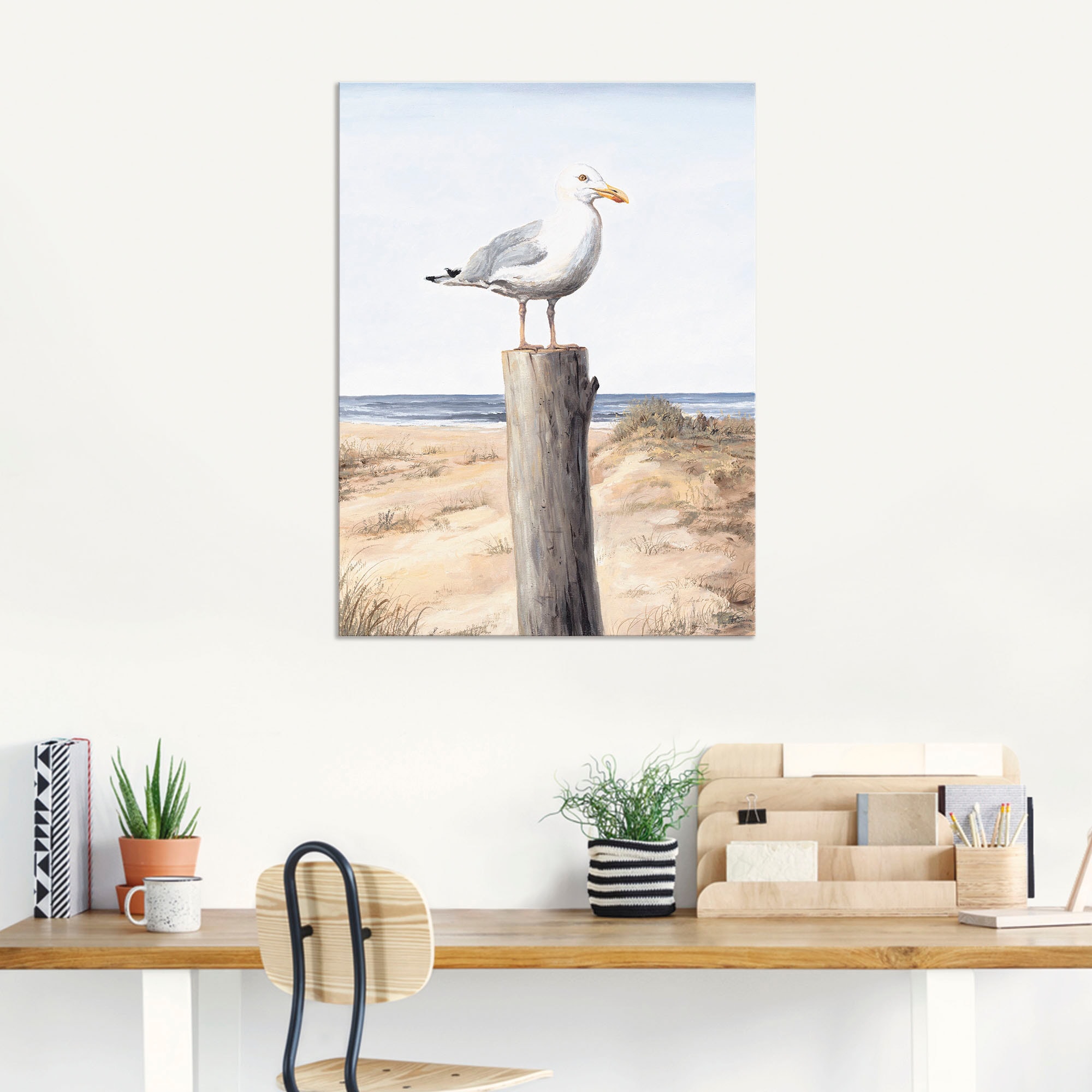 Artland Wandbild »Möwe«, Vögel, (1 St.), als Alubild, Outdoorbild, Leinwandbild, Poster, Wandaufkleber