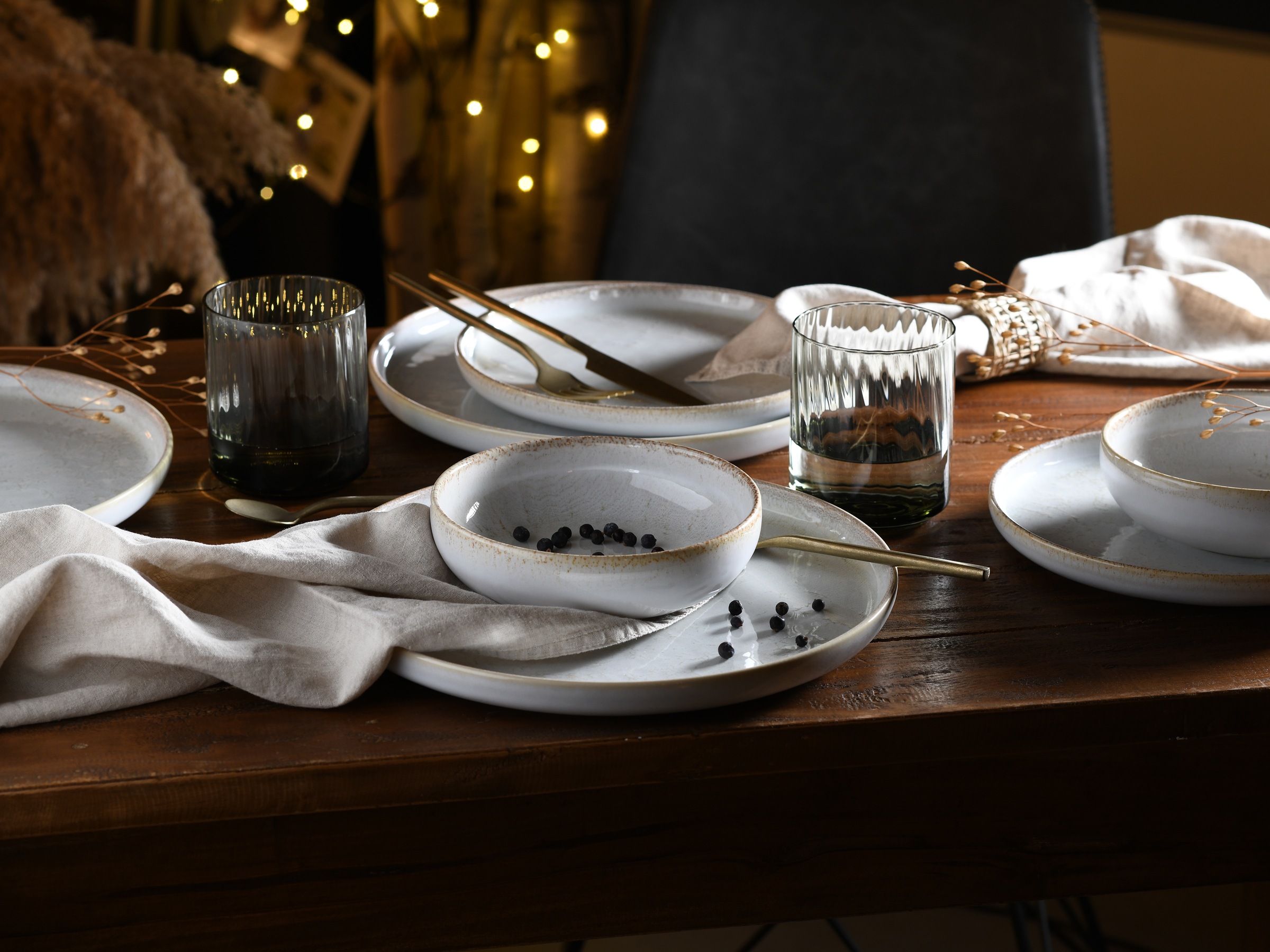 CreaTable Teller-Set »Uno Vintage Offwhite, Tellerset 12-tlg« Shabby Look, günstig online kaufen
