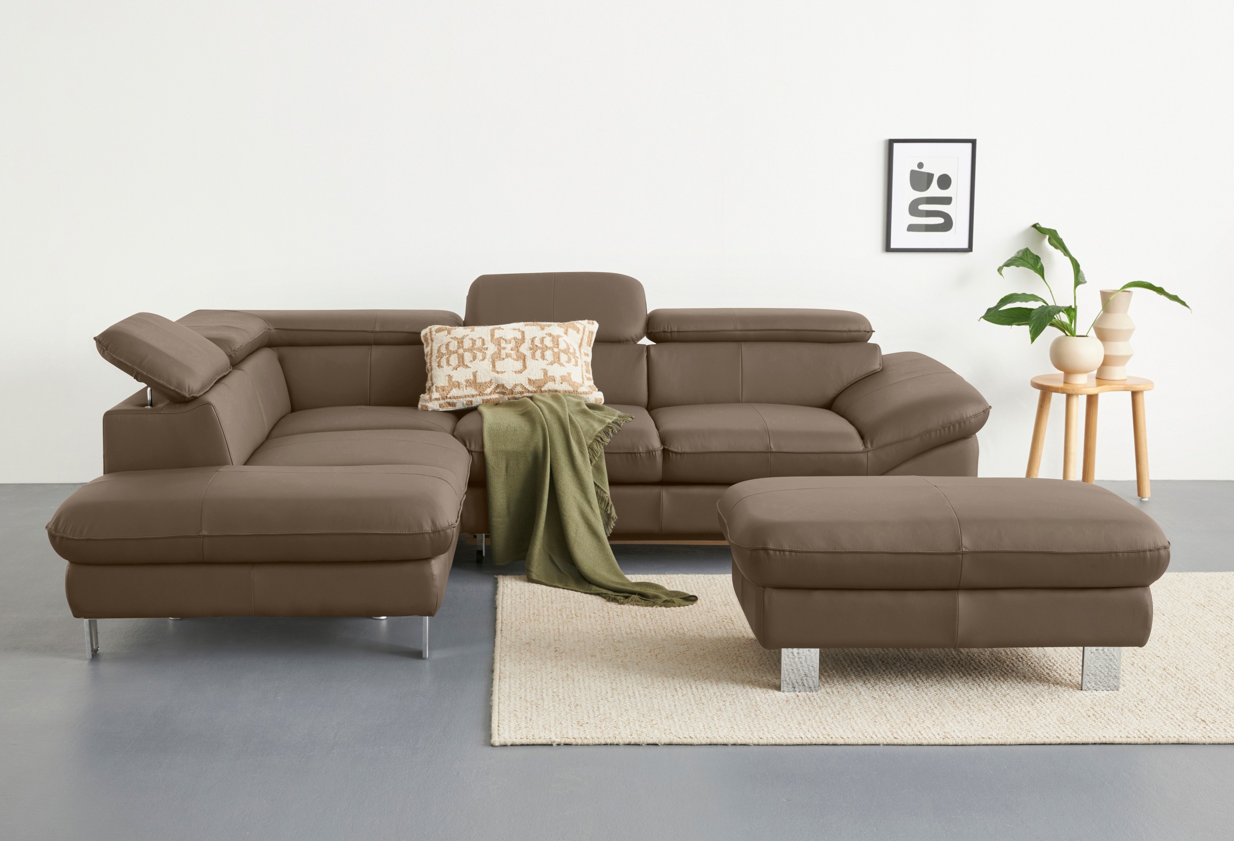 COTTA Ecksofa »Driver L-Form«, mit Kopfteilverstellung, wahlweise mit Bettfunktion