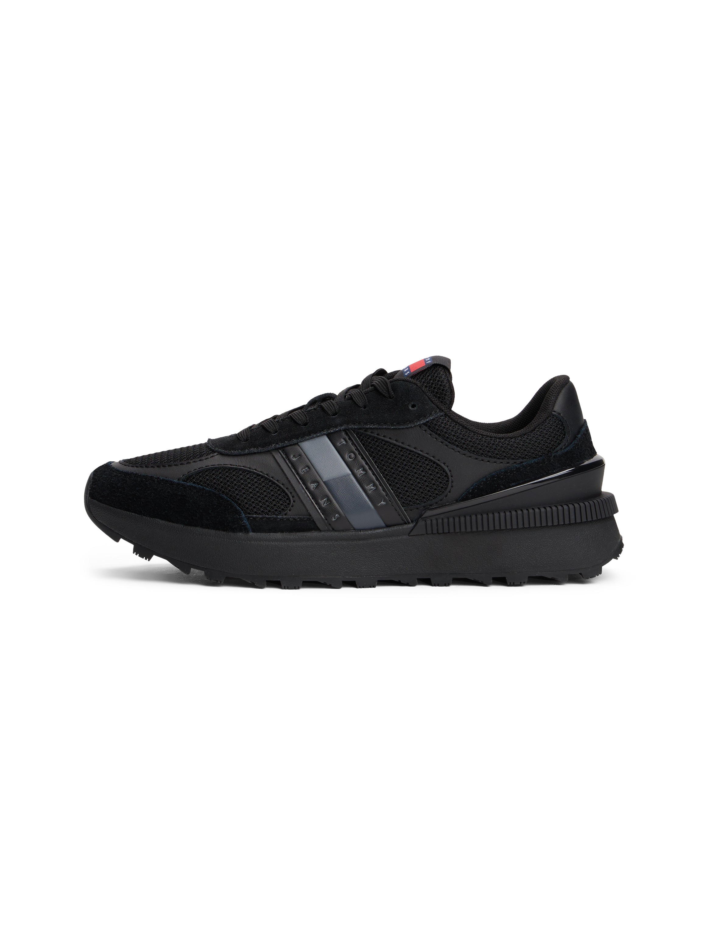 Tommy Jeans Sneaker »TJM TECHNICAL RUNNER ESS«, Freizeitschuh, Halbschuh, Schnürschuh mit gepolstertem Schaftrand