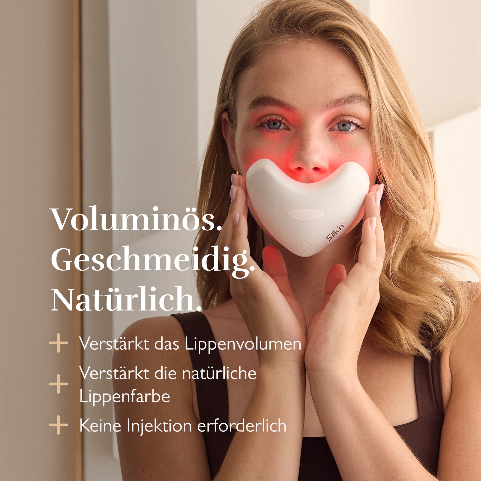 Silk'n Anti-Aging-Gerät »LumiLips LED Maske«, Das Geheimnis für natürlich vollere Lippen