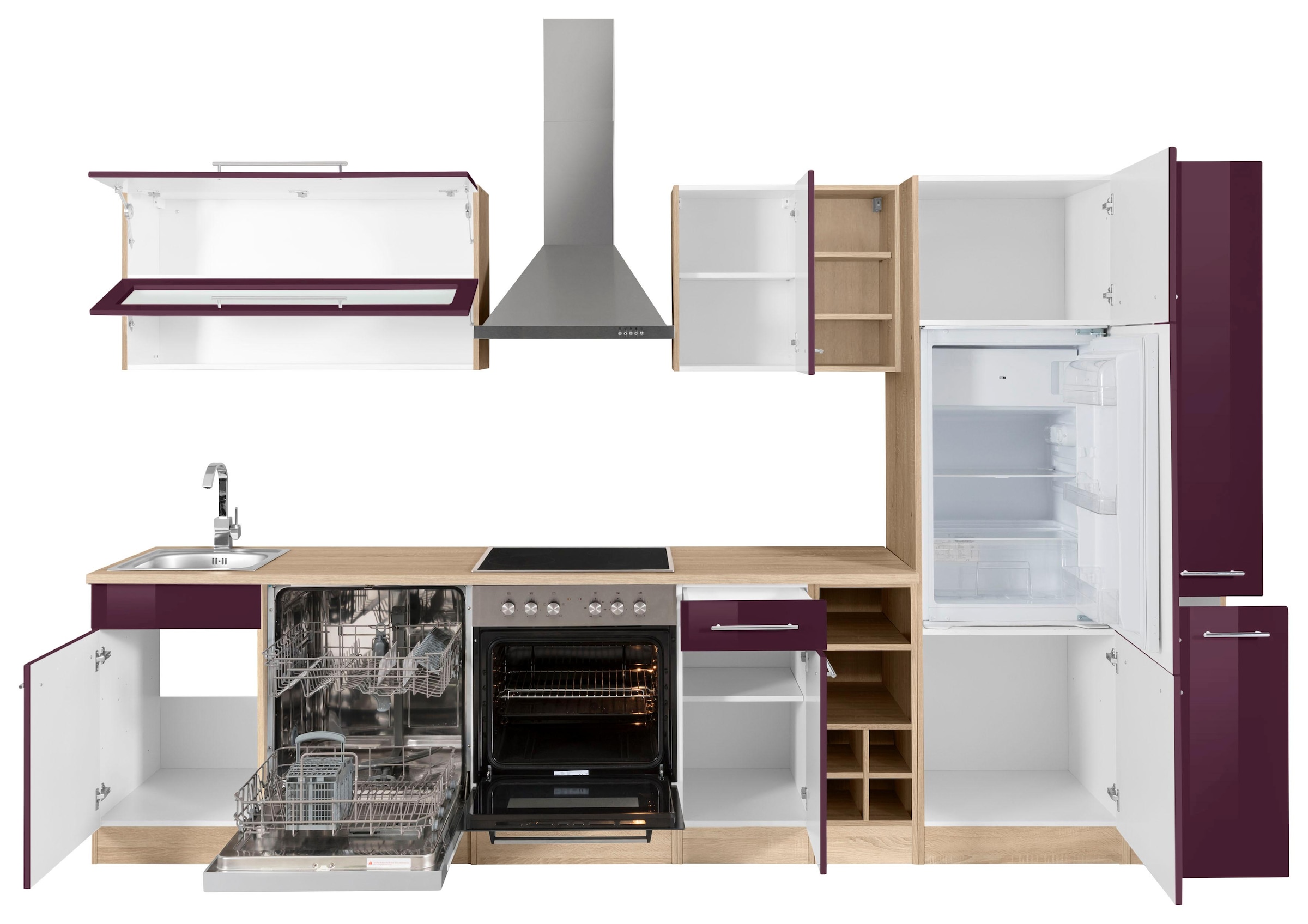 KOCHSTATION Küchenzeile »KS-Eton«, ohne E-Geräte, Breite 330 cm