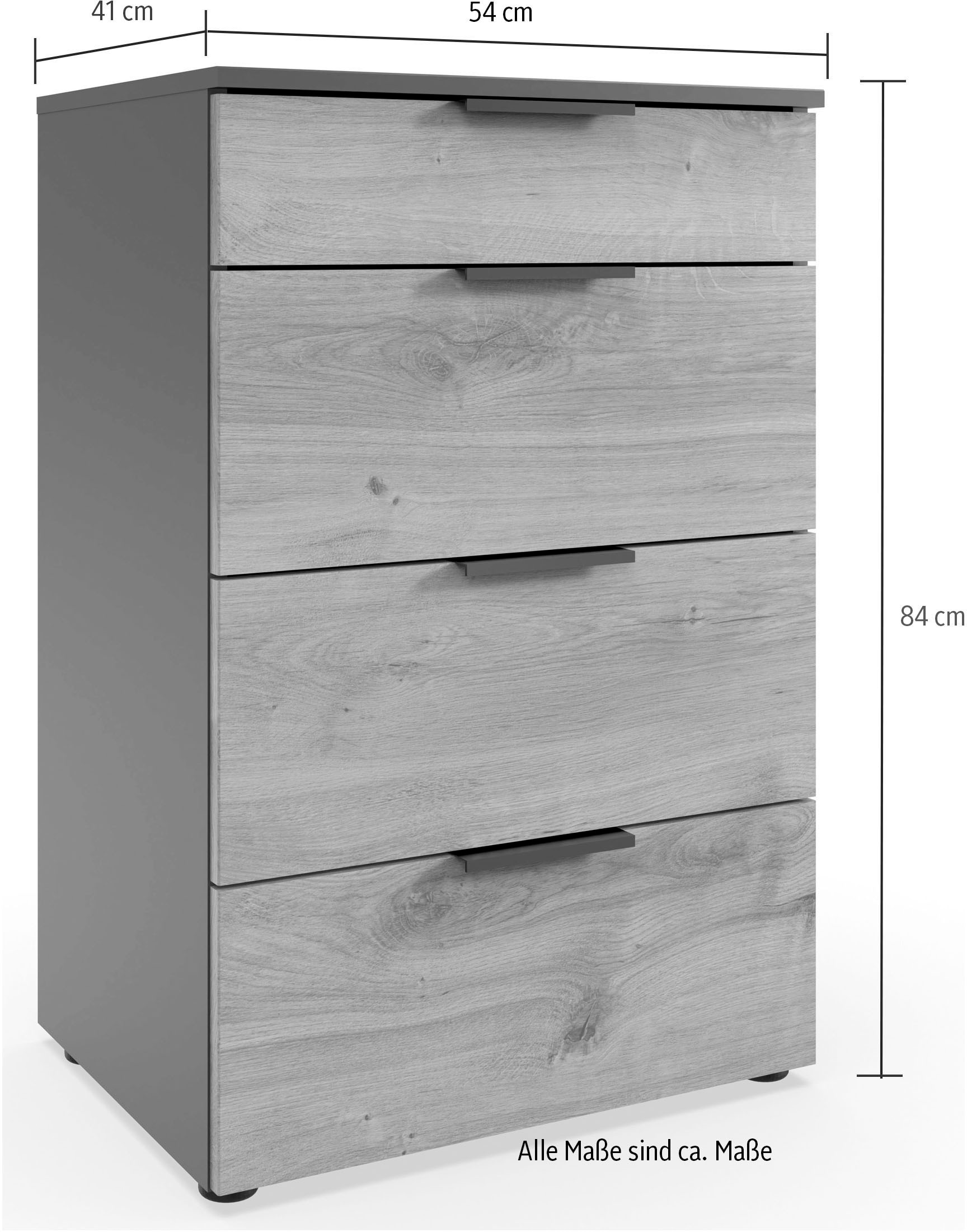Wimex Schubkastenkommode »Level by fresh to go«, 4 Schubladen mit soft-close Funktion, 54cm breit, 84cm hoch