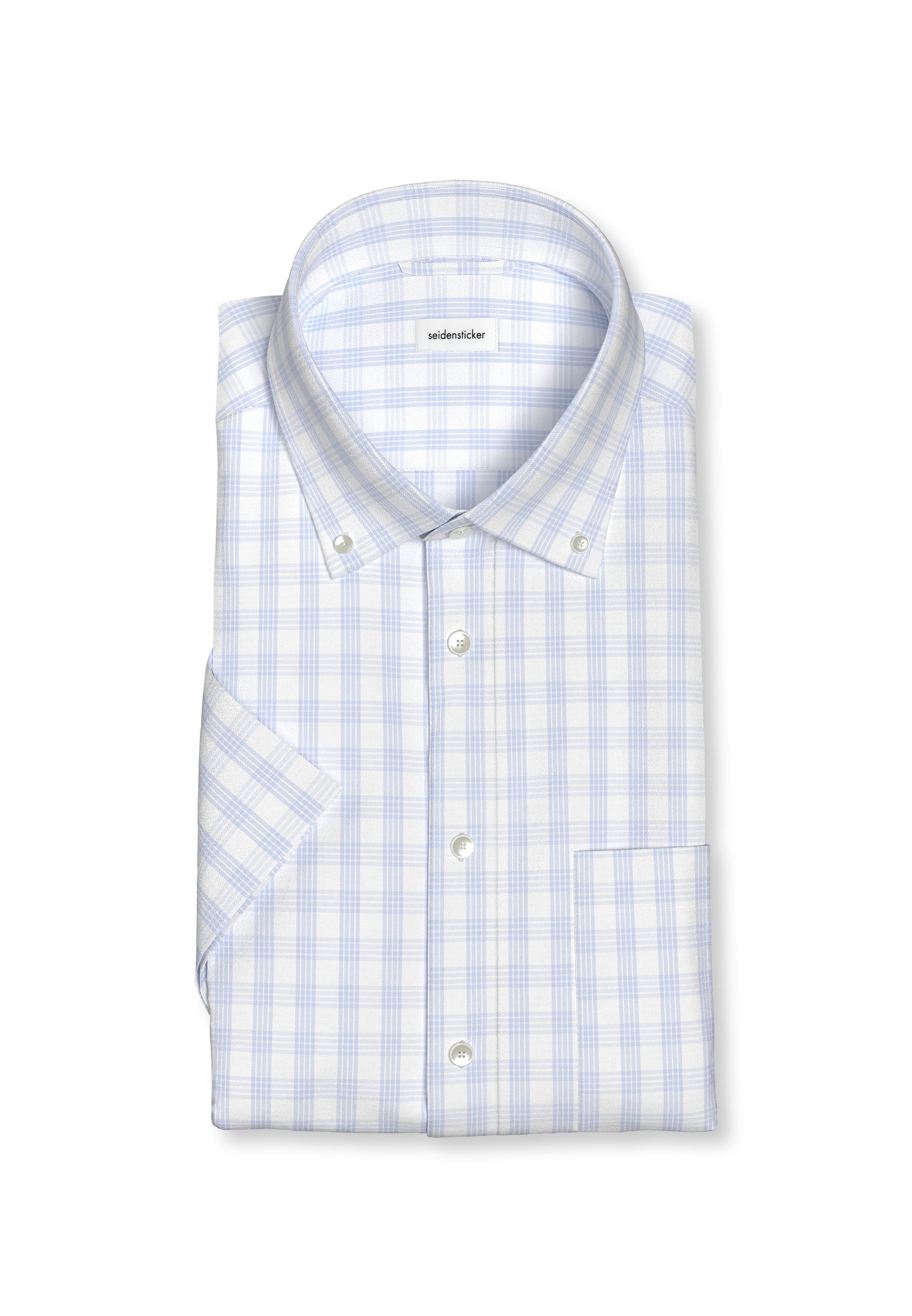 seidensticker Businesshemd »Comfort« Comfort 1/2 Button-Down-Kragen Karo