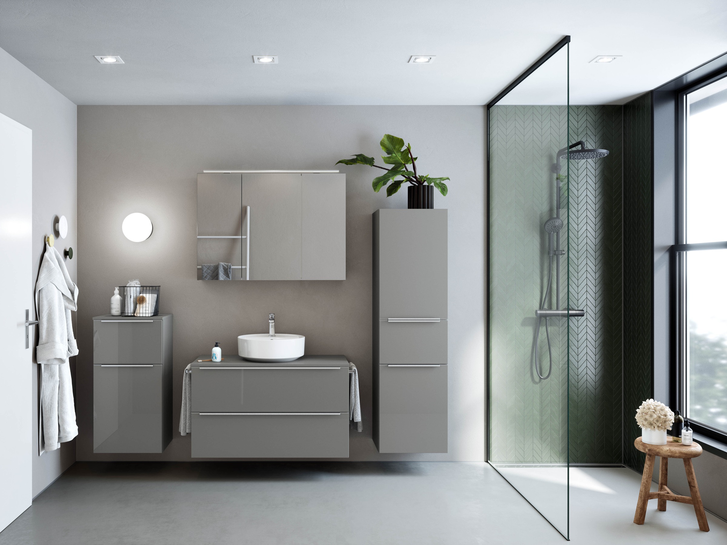 nobilia® Badmöbel-Set »Alvene« vormontiert, mit Soft-Close, 1 Stk. tlg. günstig online kaufen