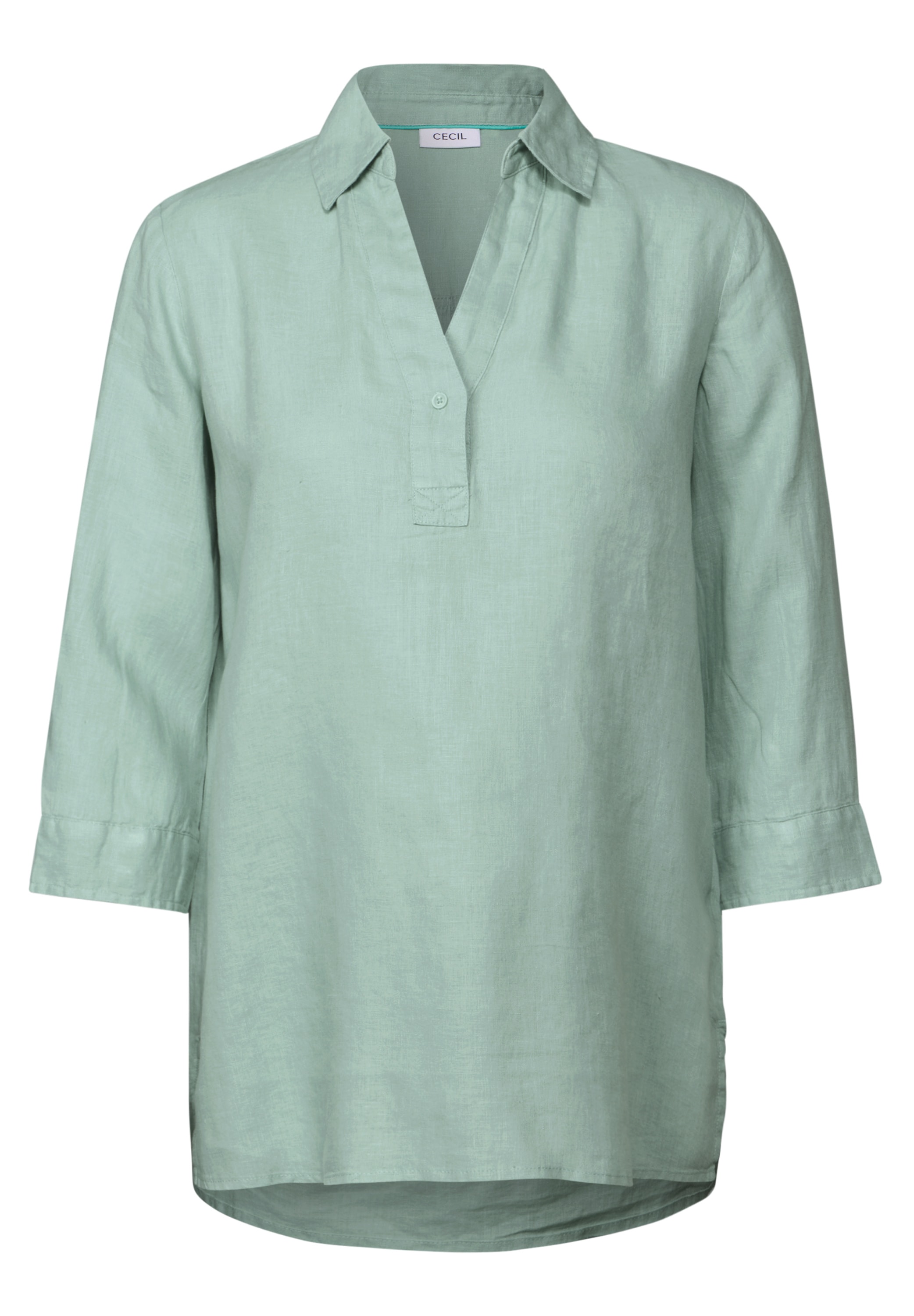 Cecil Hemdbluse, lang, mit 3/4-Arm und aus Leinen