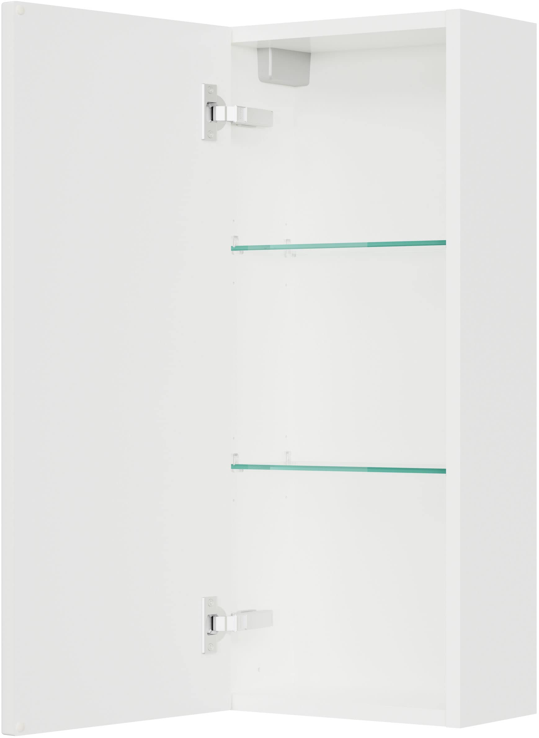 Saphir Hängeschrank »Serie 4010 Wand-Badschrank 30 cm breit mit 1 Tür, 2 Glas-Einlegeböden«, Badezimmer-Hängeschrank inkl. Türdämpfer, Wandschrank 70 cm hoch