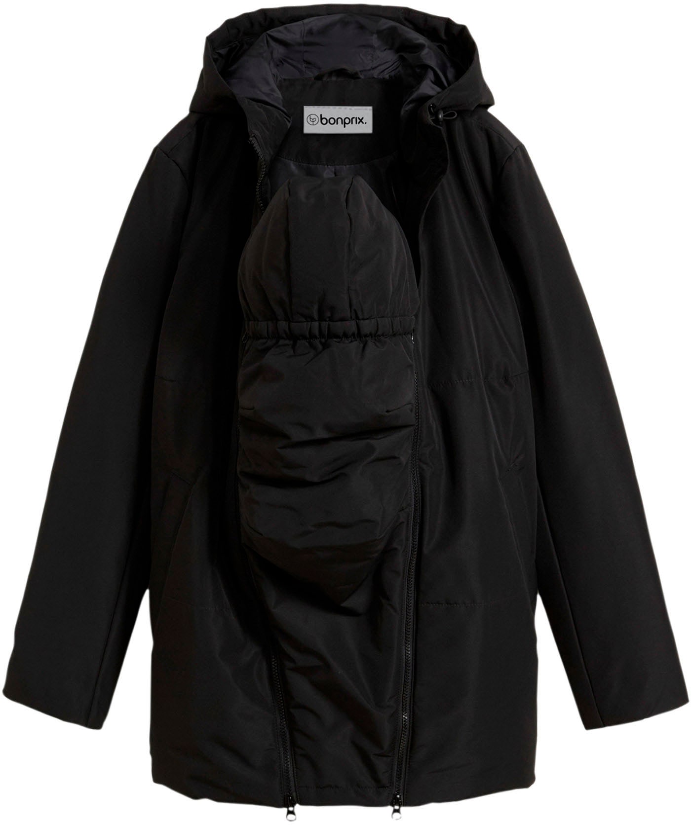 bonprix Umstandsjacke mit Kapuze 3-in-1 Funktion, regen- und windabweisendes Material