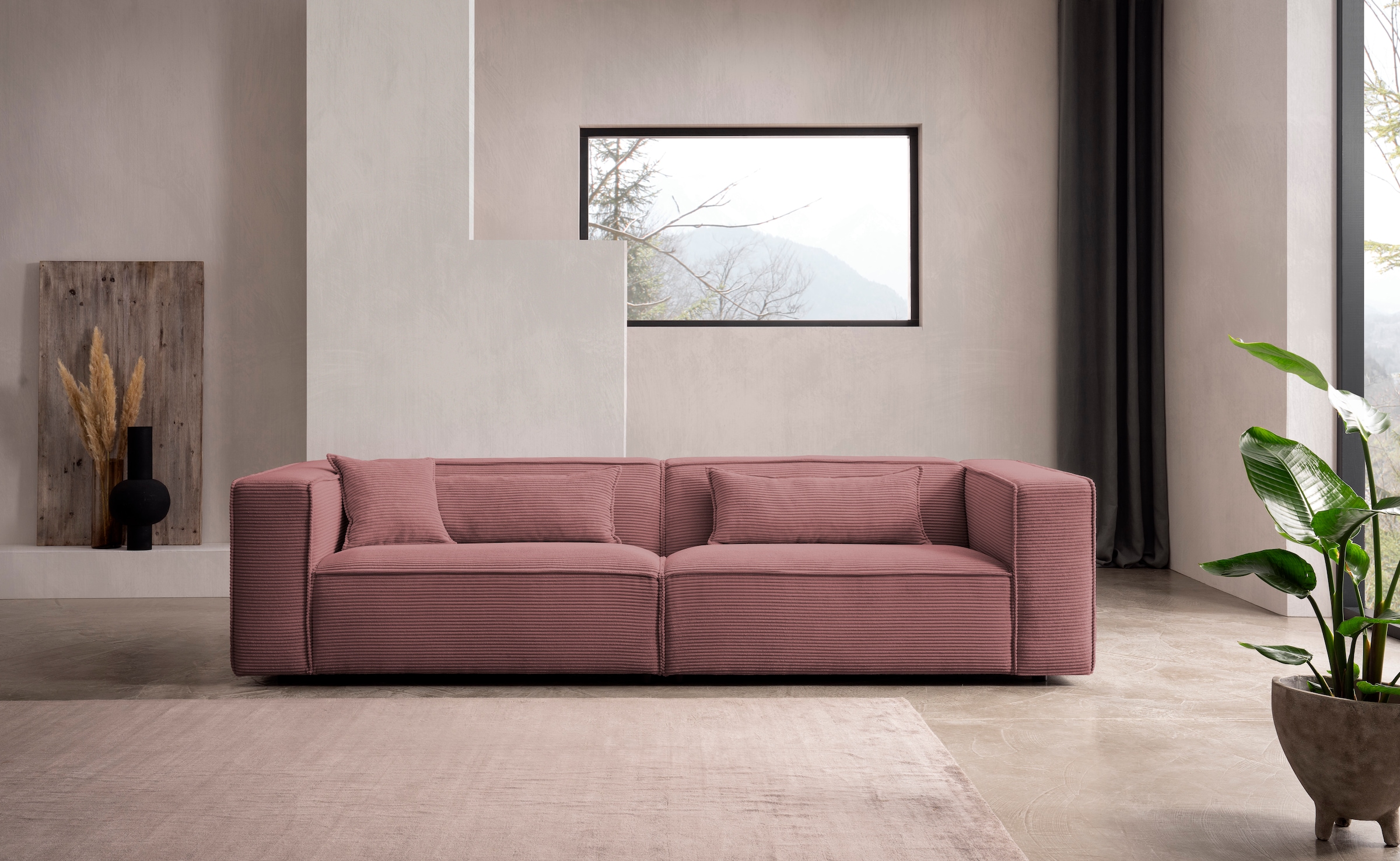 LeGer Home by Lena Gercke 3-Sitzer »PIARA, Couch mit Kedernaht, Sofa in Cor günstig online kaufen
