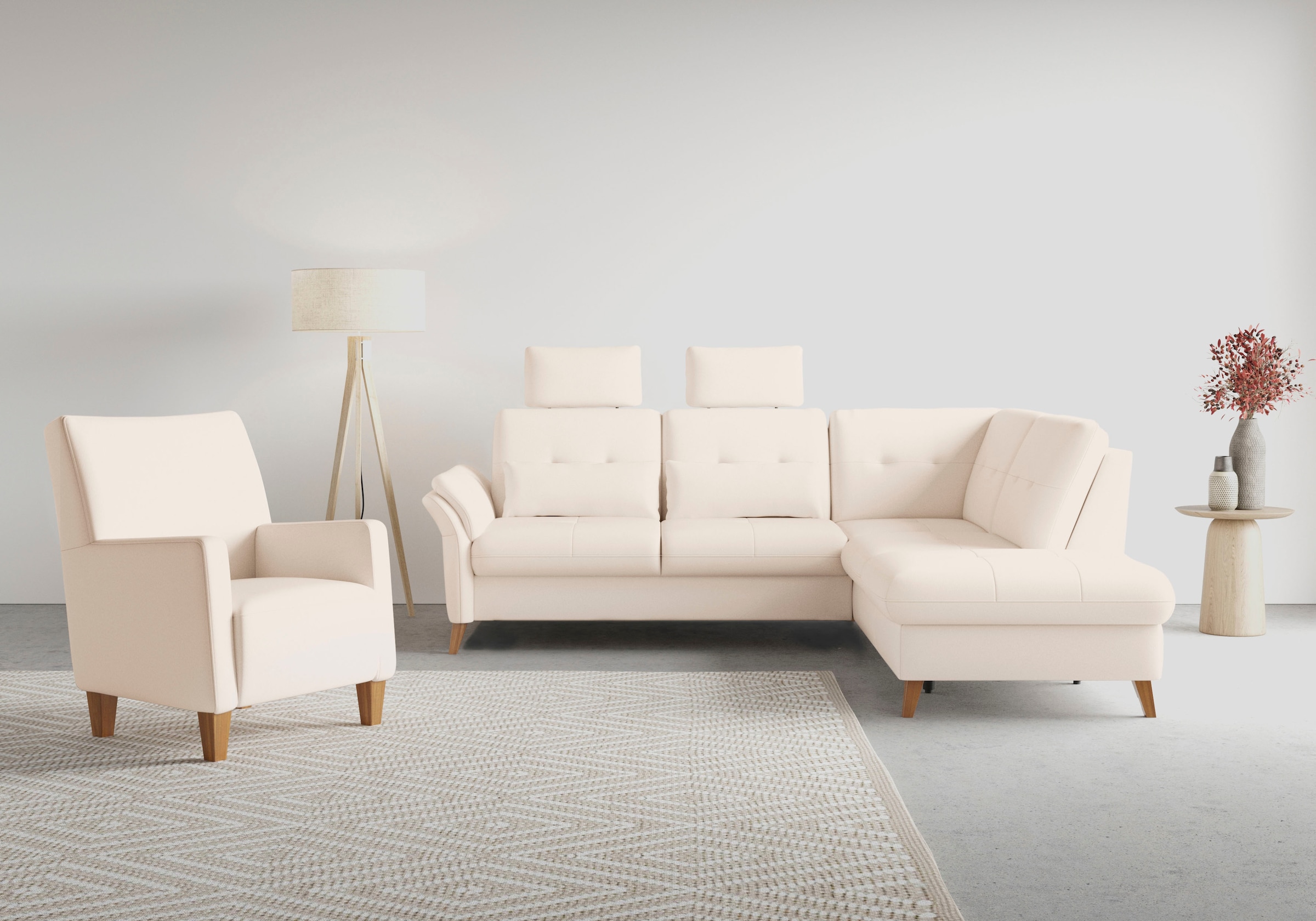 sit&more Ecksofa »Göteborg«, inkl. Sitztiefenverstellung, wahlweise mit Bet günstig online kaufen