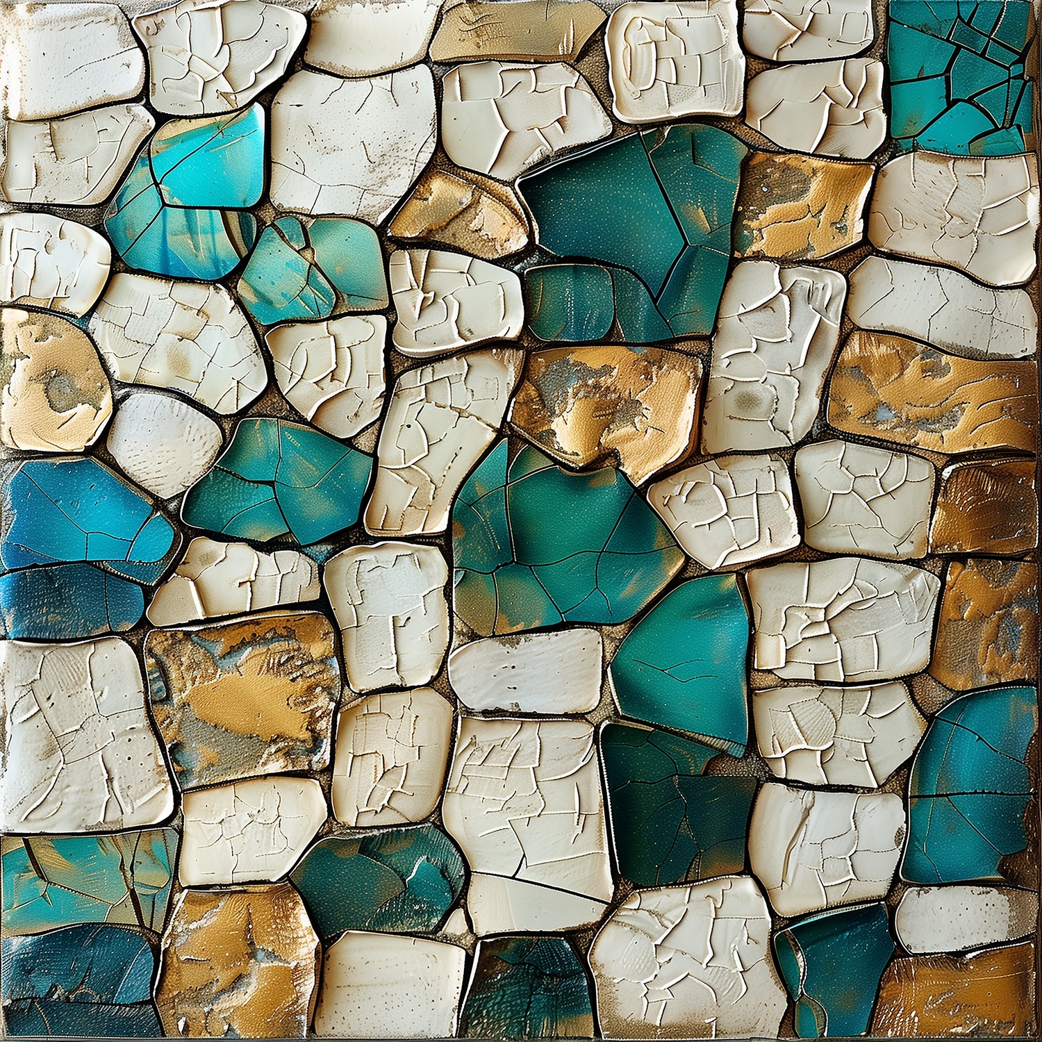 queence Acrylglasbild »Mosaik«, Abstrakt-Abstrakte-Formen-Gemälde-Kunst, (1 günstig online kaufen