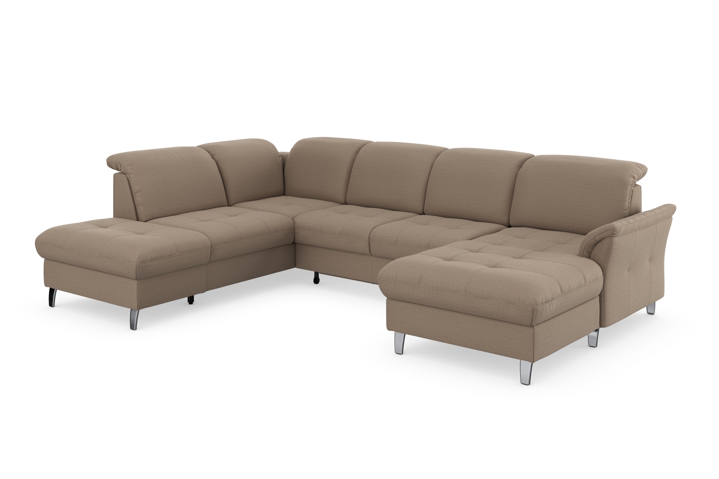 sit&more Wohnlandschaft »Maggiore U-Form«, wahlweise mit Kopfteilverstellung, Bettfunktion und Stauraum