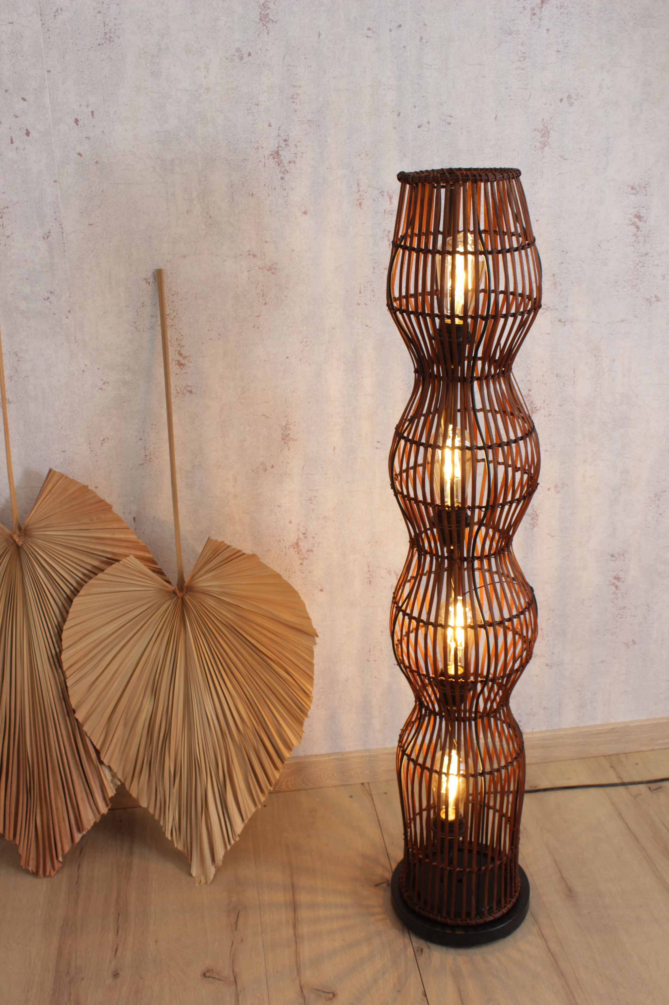 ECO-LIGHT Stehlampe »Bamboo«, 4 flammig, Leuchtmittel E27 | ohne Leuchtmittel