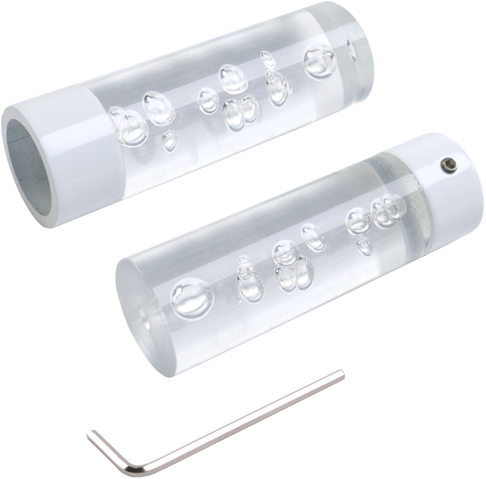 Liedeco Gardinenstange »Fertigstilgarnitur 20 mm Power Zylinder Acryl«, 1 läufig-läufig, Fixmaß, Gardinenstange Komplett