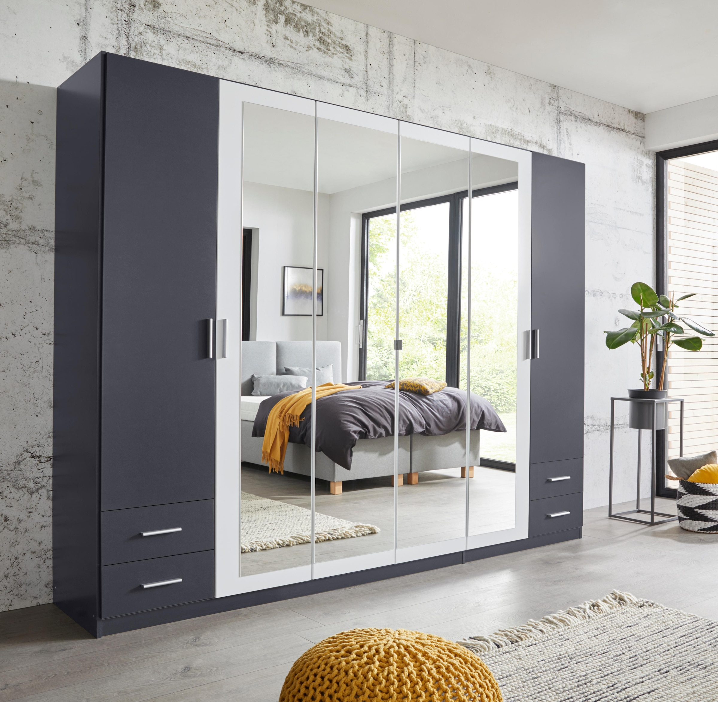 rauch Drehtürenschrank »Flexx«, mit 4 Schubkästen
