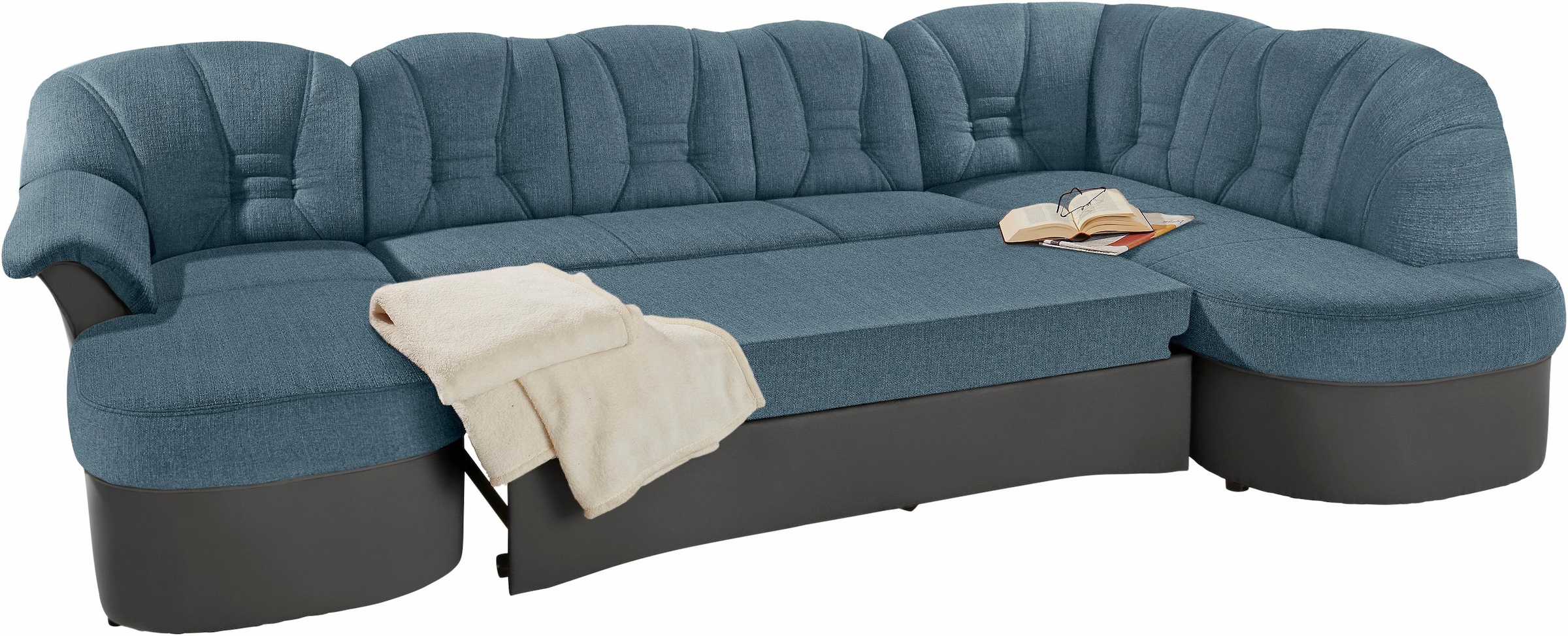DOMO collection Wohnlandschaft »Elva U-Form«, wahlweise mit Bettfunktion und Federkern