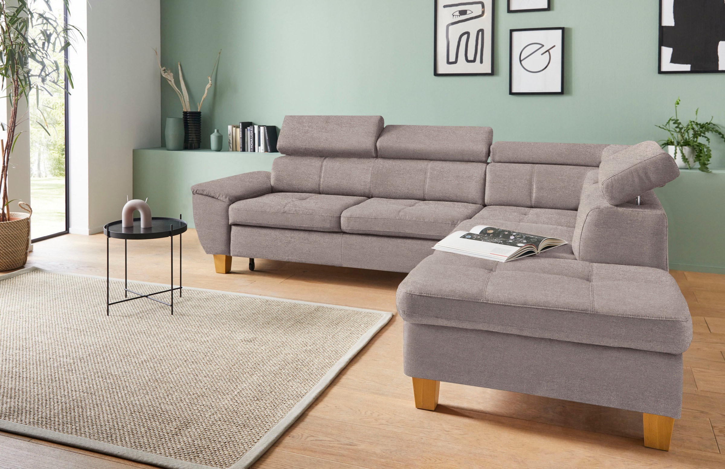 exxpo - sofa fashion Ecksofa »Enya, hoher Sitzkomfort, Breite 266cm, bequem günstig online kaufen