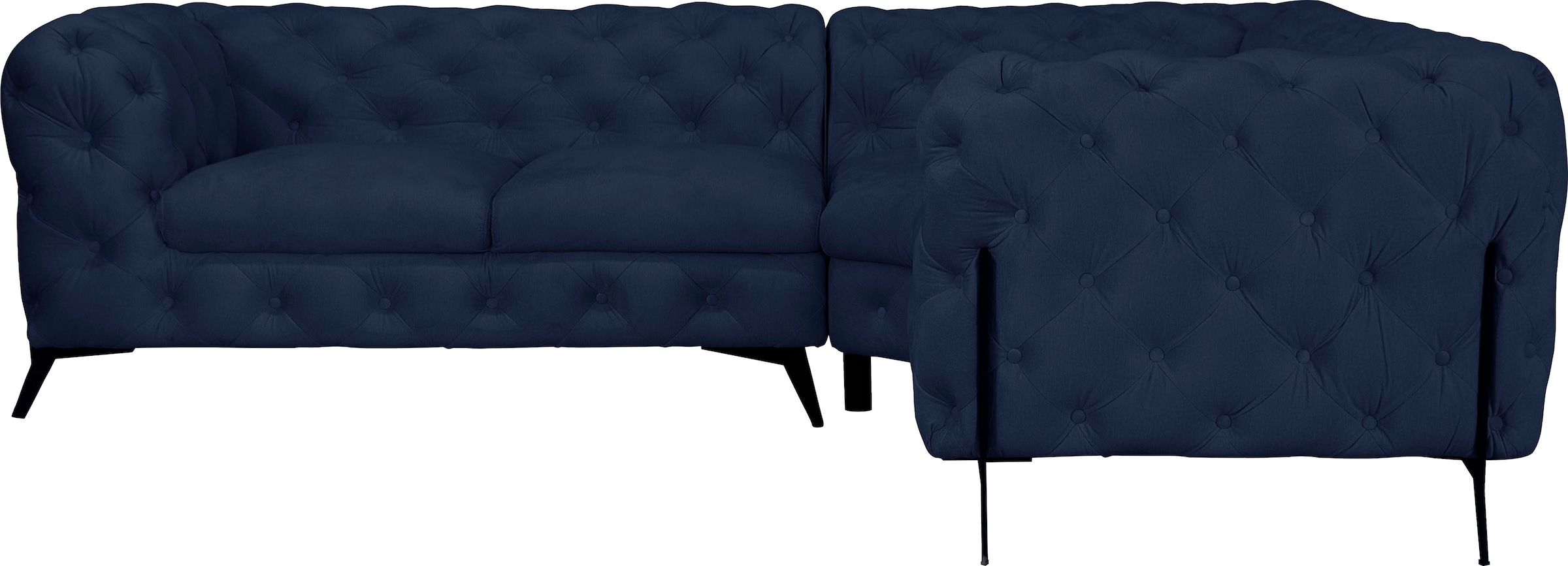 Leonique Chesterfield-Sofa »Amaury L-Form«, moderne Chersterfield-Optik, Br günstig online kaufen