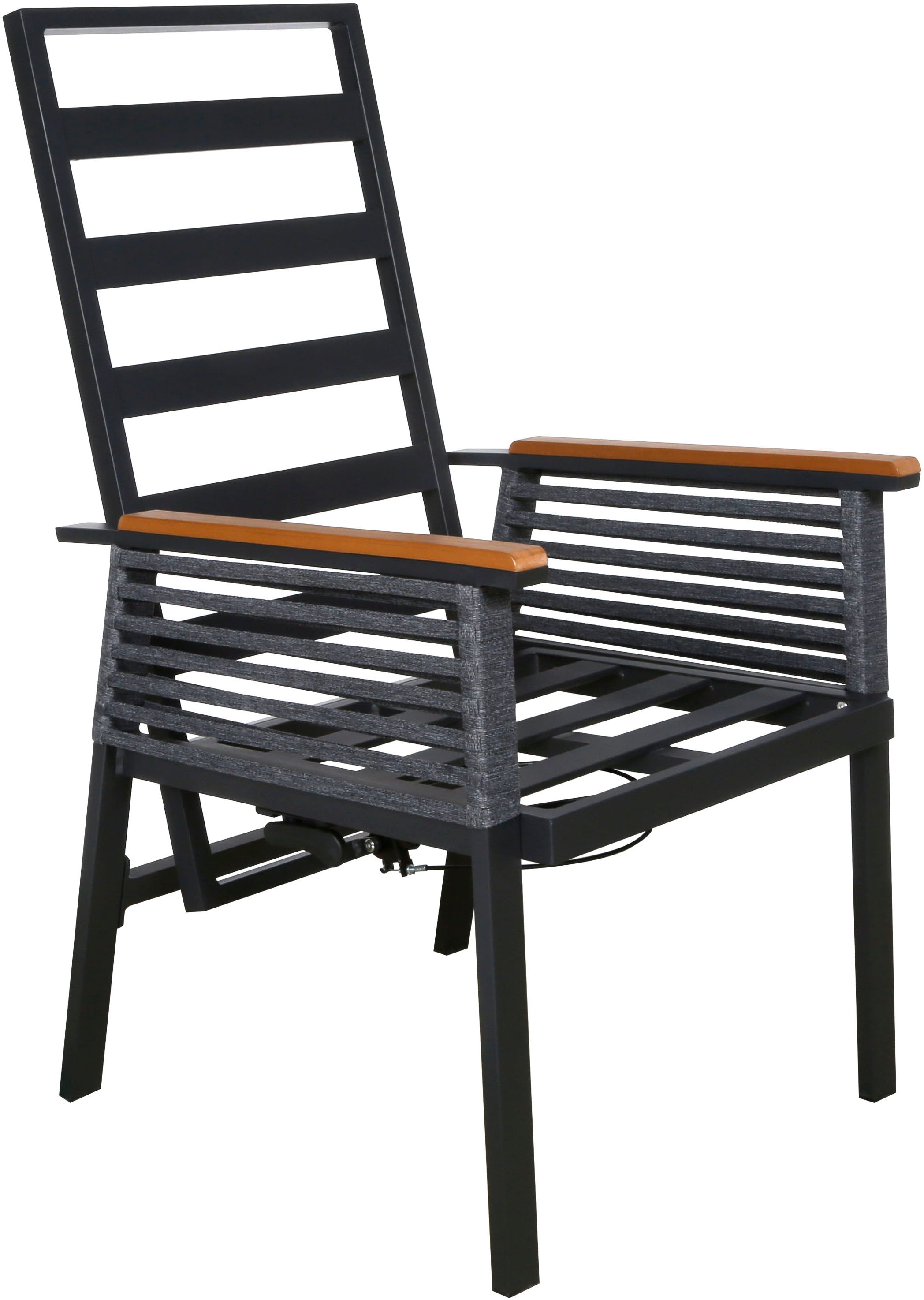 KONIFERA Balkonset »Edessa Komfort« Set, 2x Sessel, 2x Auflage, 1x Tisch, 5 tlg. tlg. beinhaltet 2 Sessel mit Sitzauflagen und 1 Tisch