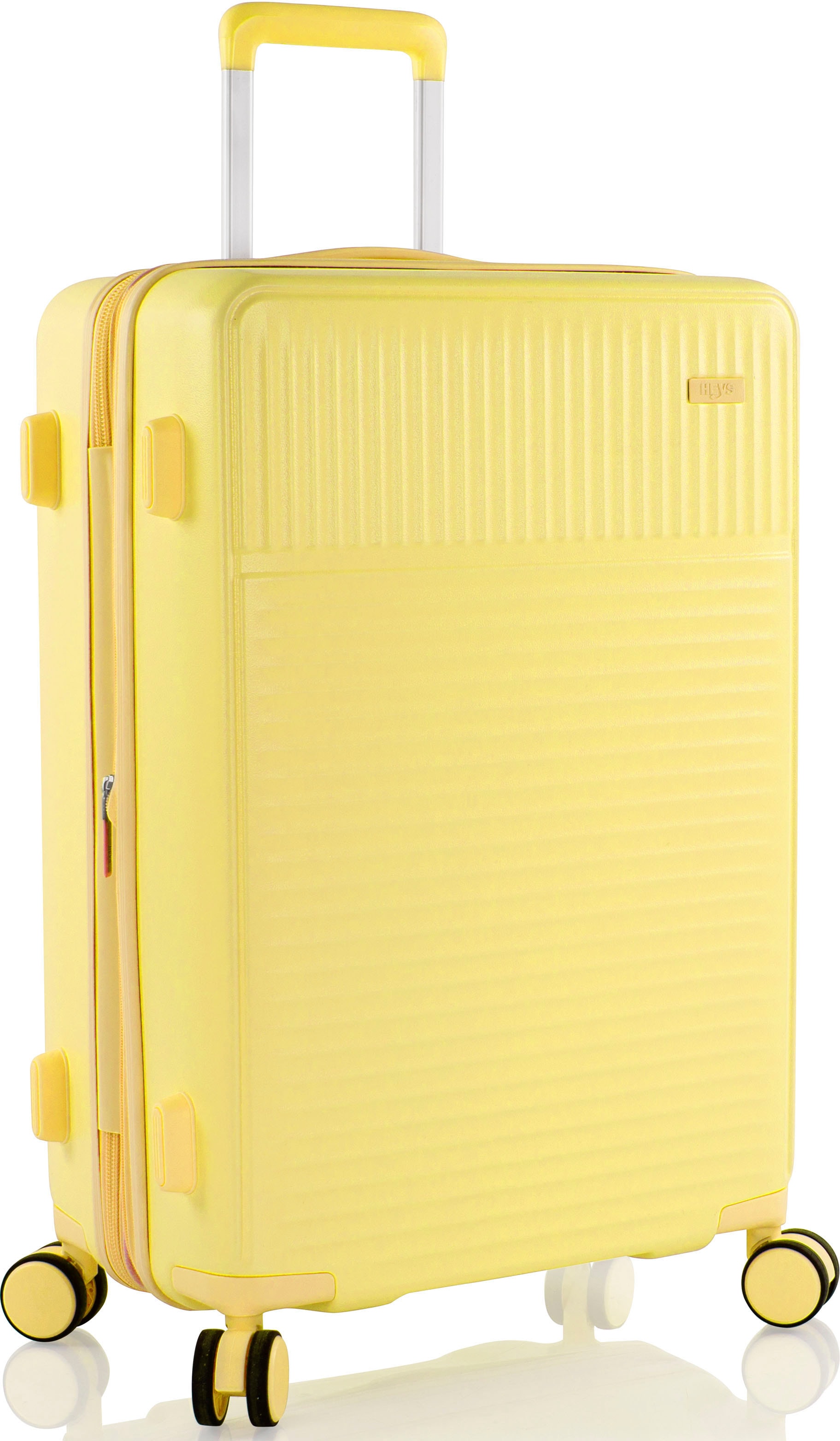 Hartschalen-Trolley „Pastel, 66 cm“, 4 Rollen, Gr. B/H/T: 43 cm x 66 cm x 24 cm 70 l, yellow