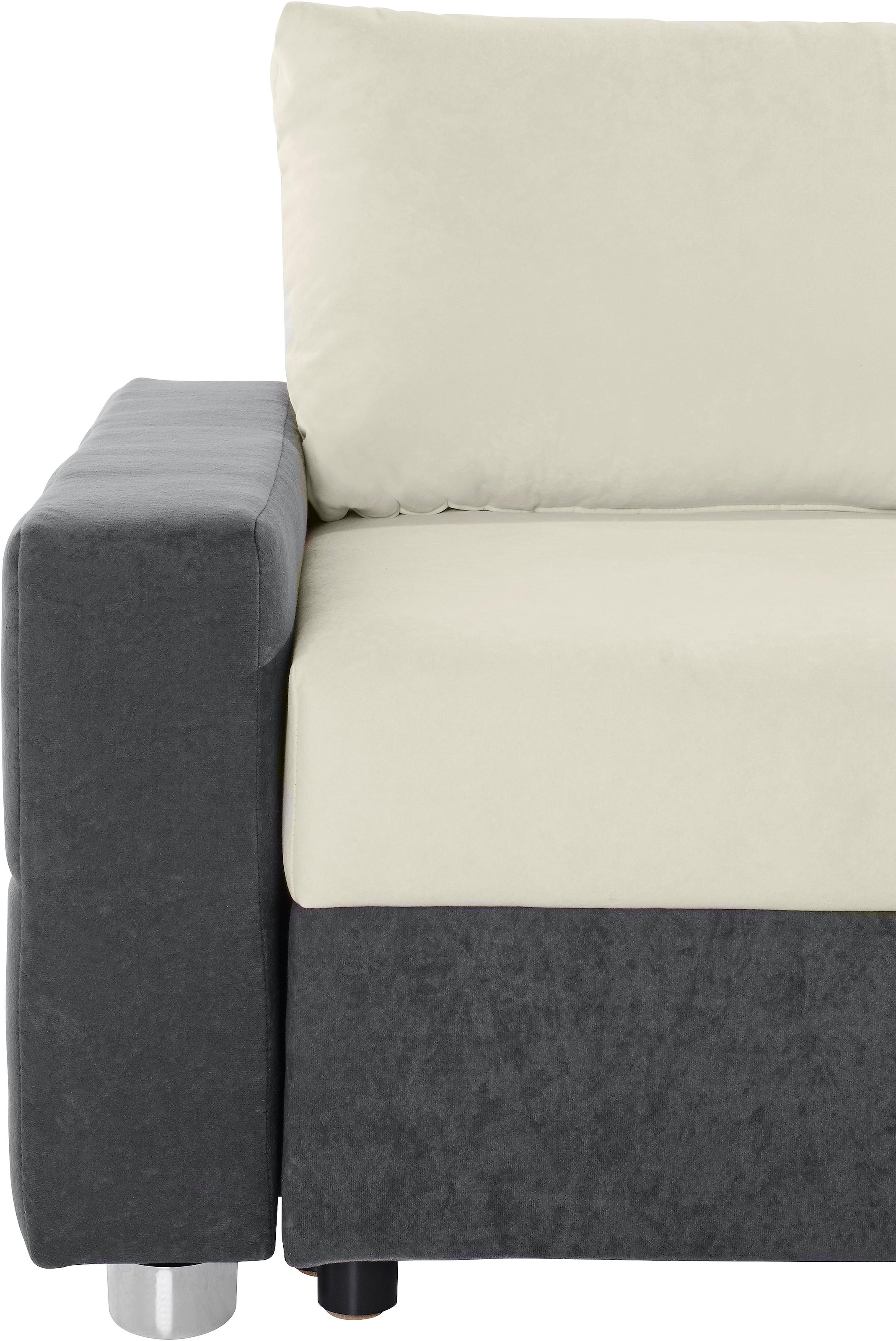 COLLECTION AB Ecksofa »Parma L-Form«, mit Bettfunktion und Federkern