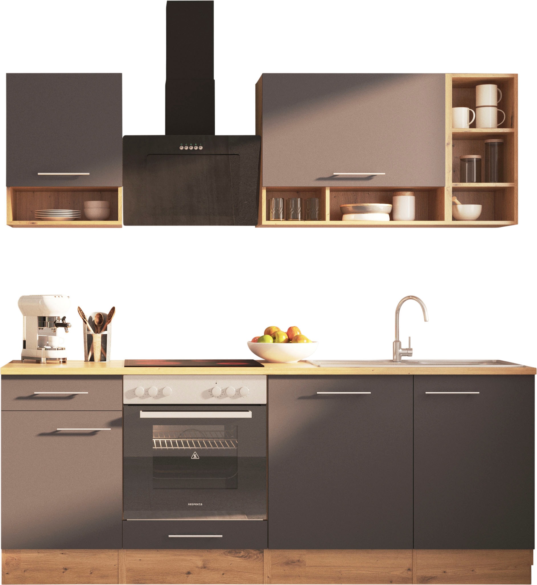 RESPEKTA Küche »Hilde« Breite 220 cm, wechselseitig aufbaubar, exkl. Konfig günstig online kaufen