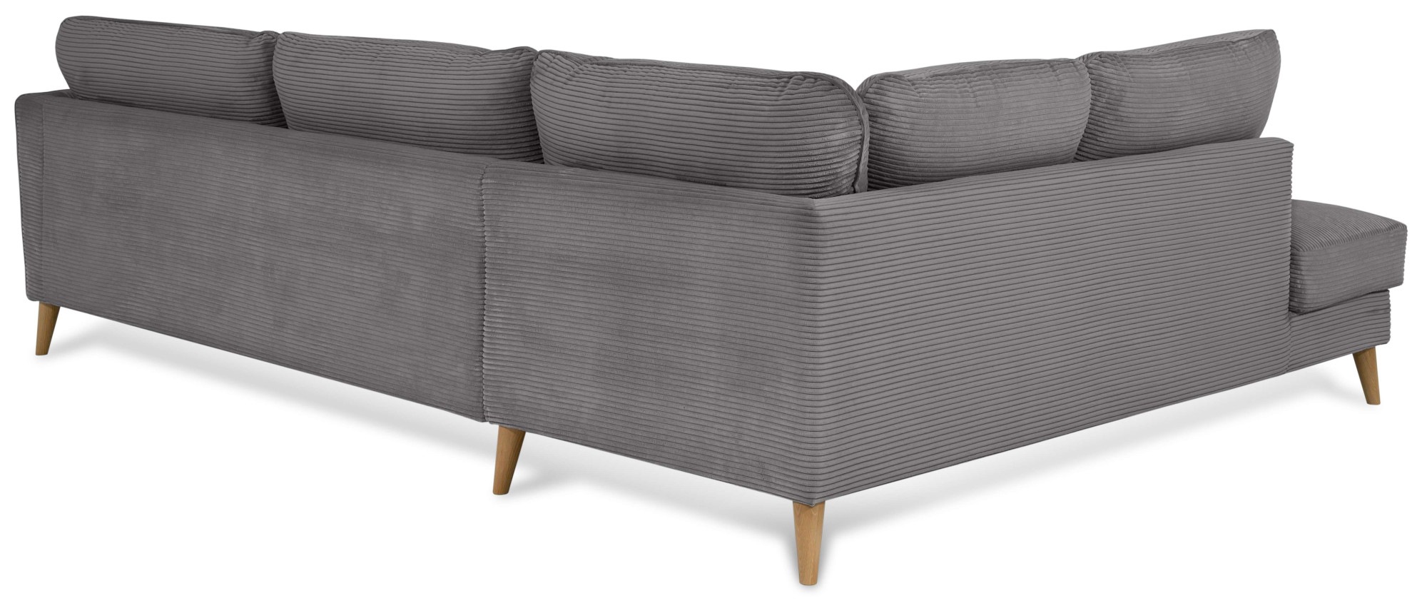 Home affaire Ecksofa »MARSEILLE 278/202 cm, L-Form, Ottom. rechts/links, verschiedene Bezüge«, Massivholzbeine Eiche, Landhausstil, Wellenunterfederung