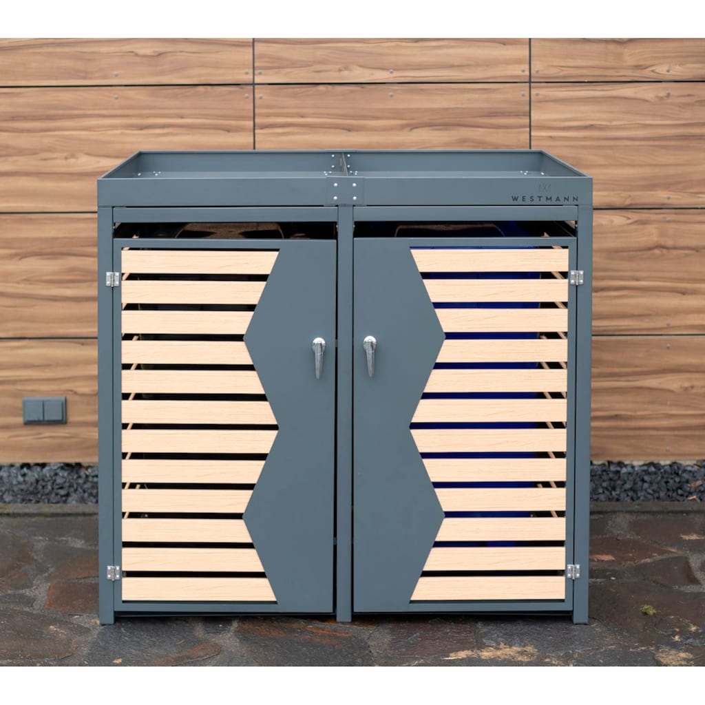 WESTMANN Mülltonnenbox »WMHHWTC-82«, für 2x240 l, BxTxH: 134x84x125 cm