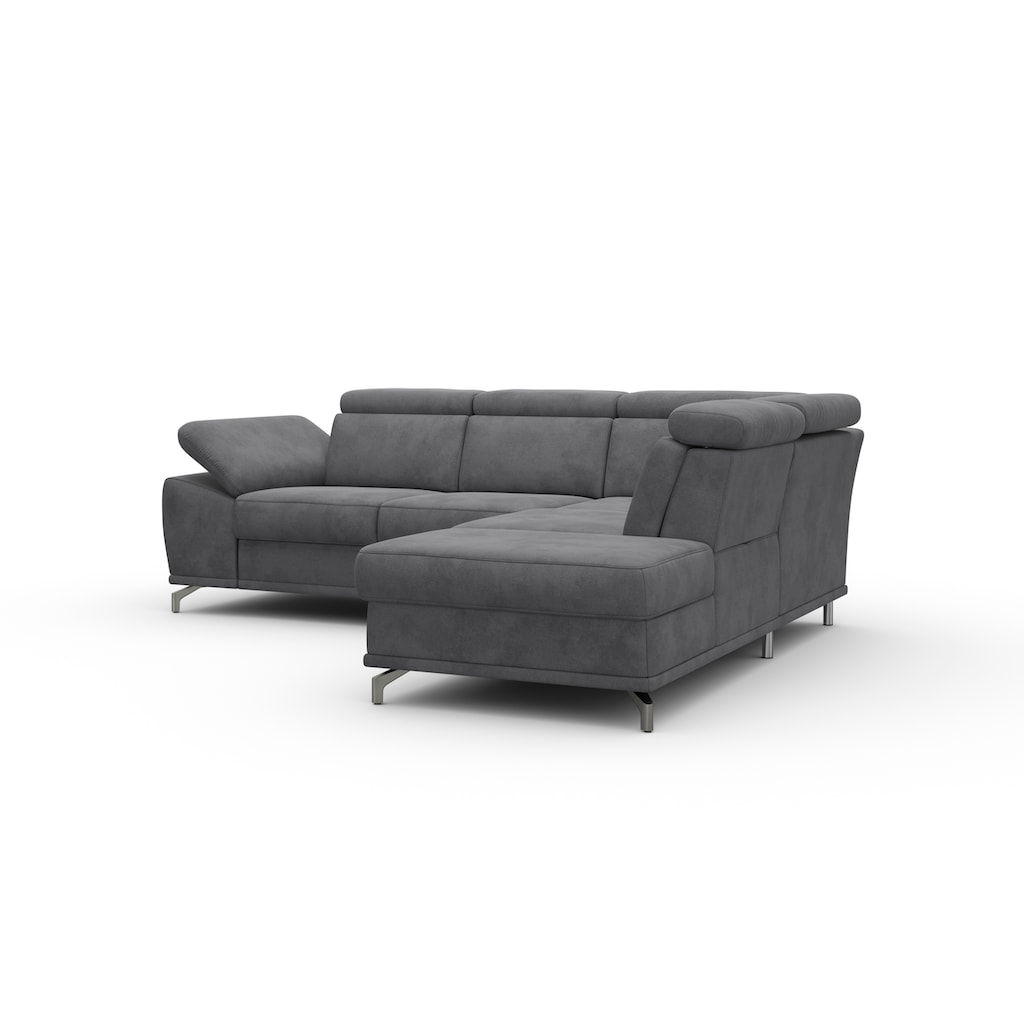 sit&more Ecksofa »Cabrio«, mit Sitztiefenverstellung und Federkern, 3 Nierenkissen