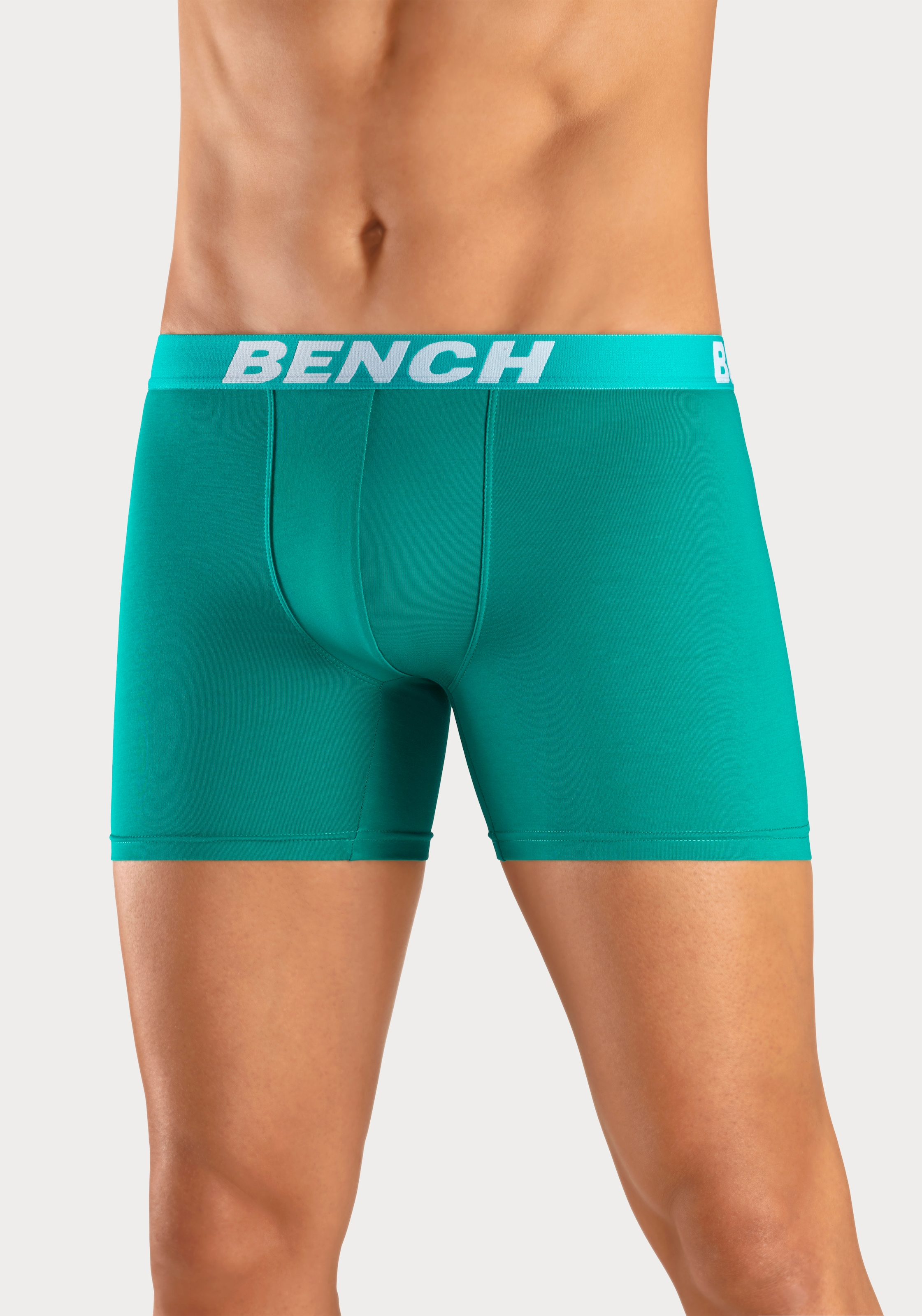 Bench. Boxer »Boxershorts für Herren«, (Packung, 4 St.), Unterhose mit längerer Beinform aus Baumwollmischung