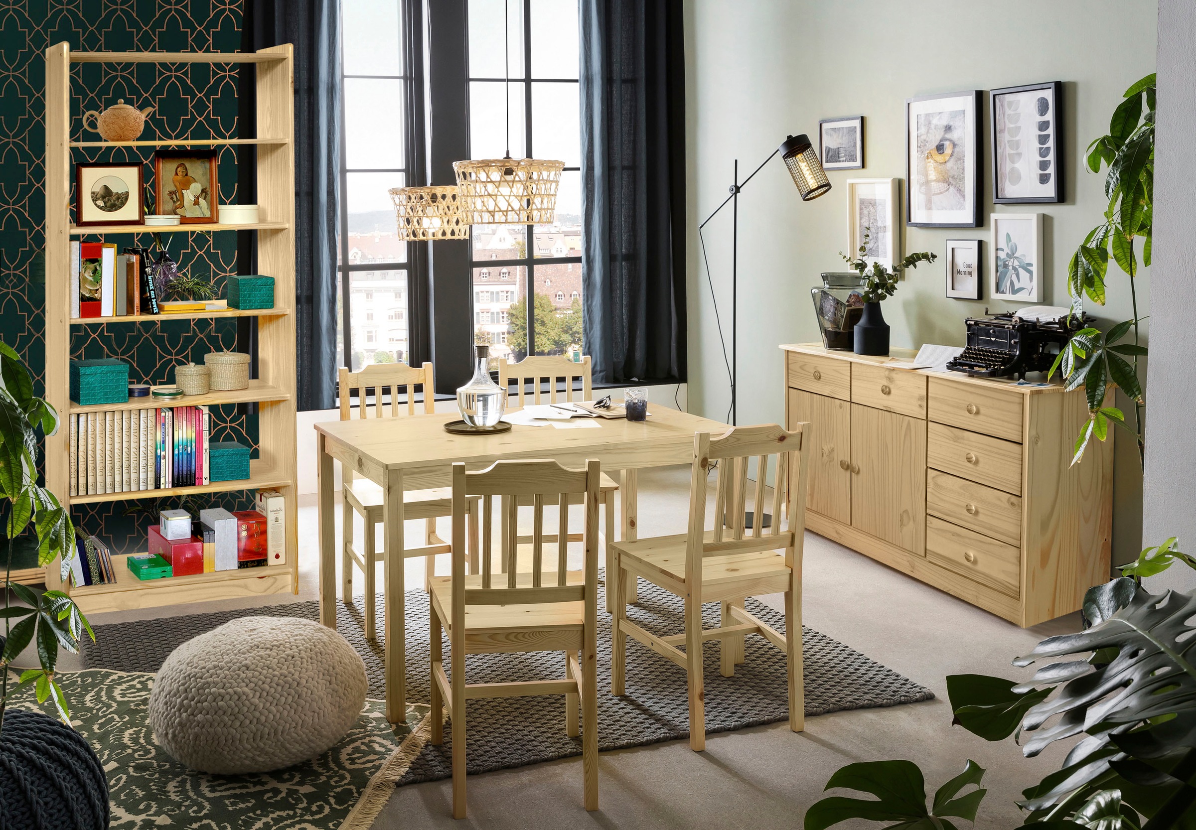 Home affaire Bücherregal, (1 St.), gefertigt aus massivem Kiefernholz