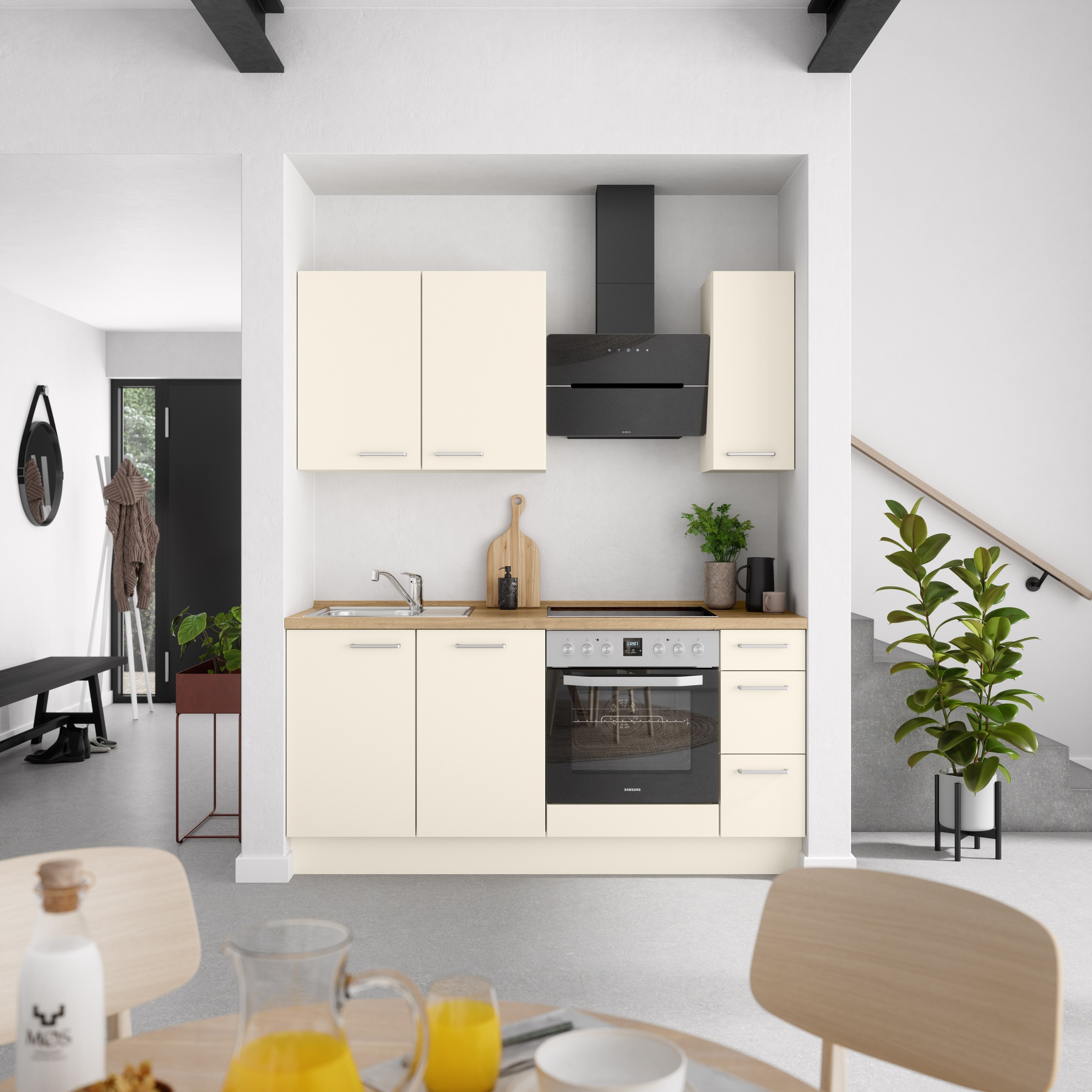 nobilia® Küchenzeile »"Touch II"«, vormontiert, Ausrichtung wählbar, Breite 180 cm, wahlw. mit E-Geräten
